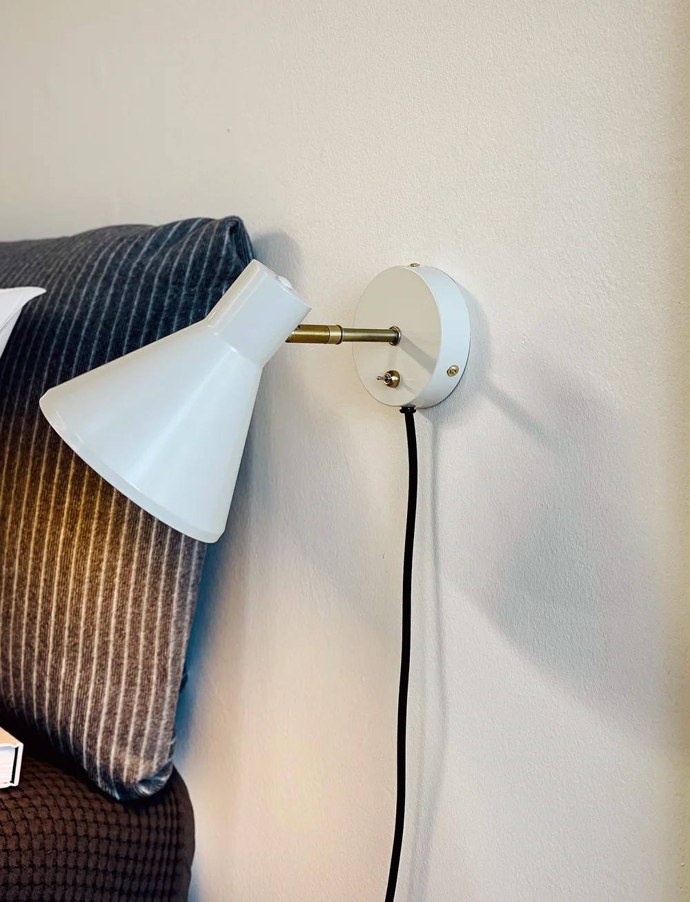 Dyberg Larsen - Sleep Wall lamp Kit white - wandleuchten - shiny white/antique brass - 5