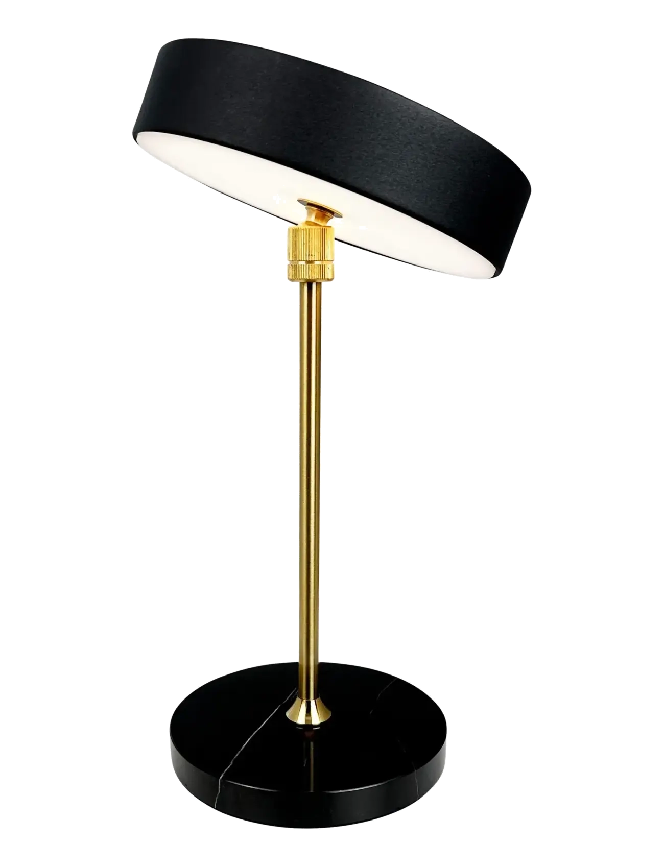 Dyberg Larsen - MOONLIGHT LED rechargeable table lamp black, brass, marble - kannettavat valaisimet - black - 3