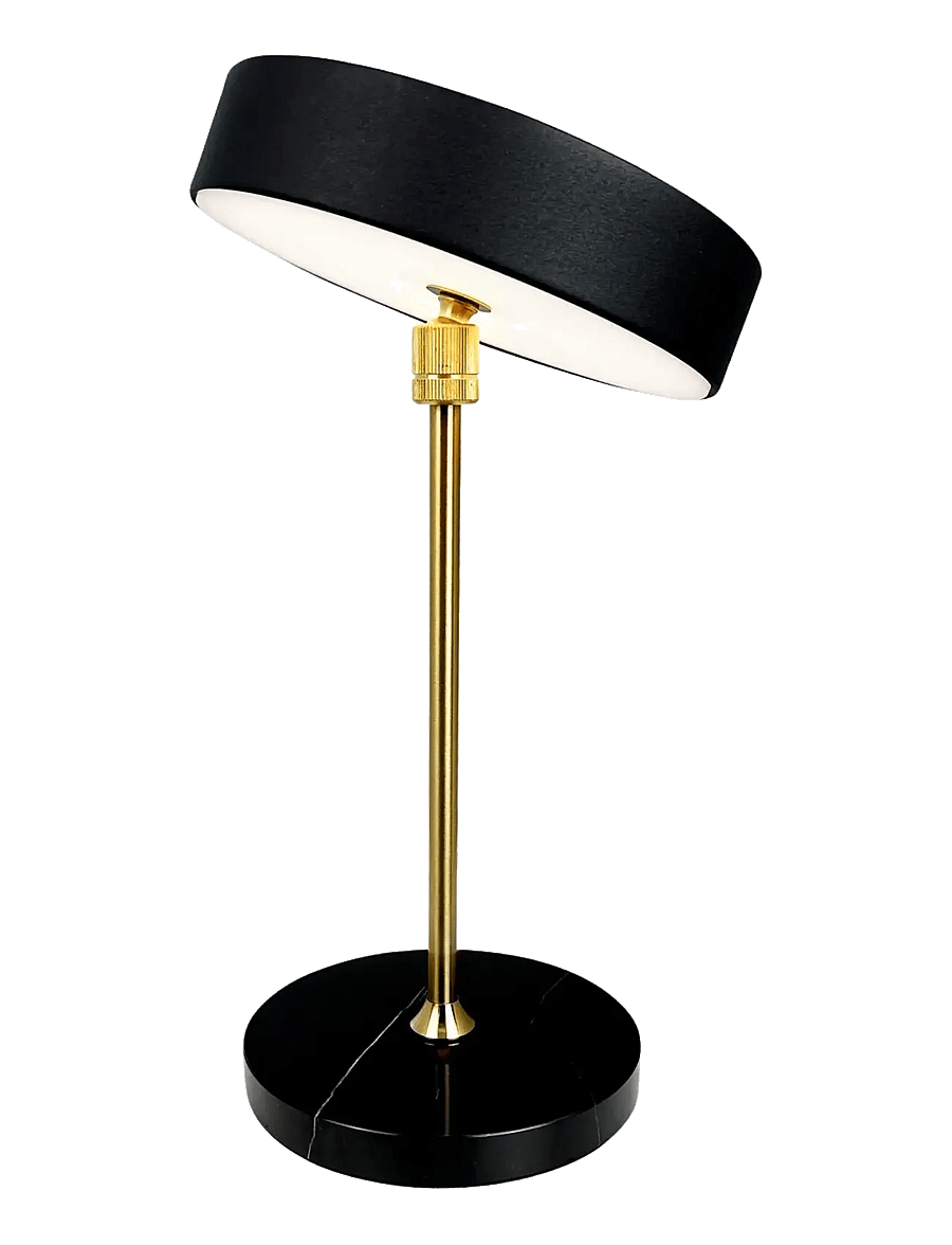 Dyberg Larsen - MOONLIGHT LED rechargeable table lamp black, brass, marble - nešiojami Šviestuvai - black - 3