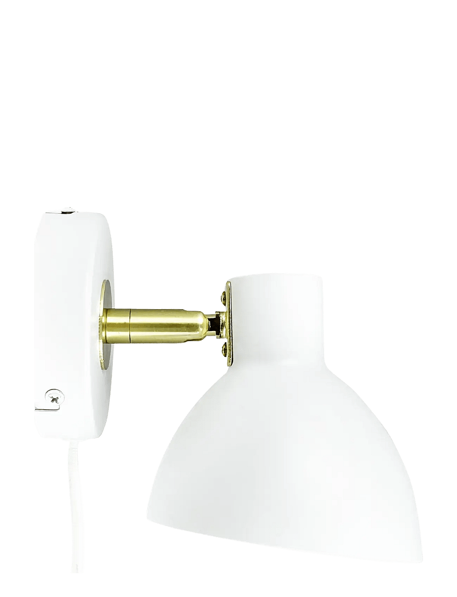 Dyberg Larsen - Lilje Table Lamp - sieniniai šviestuvai - white / brass - 1
