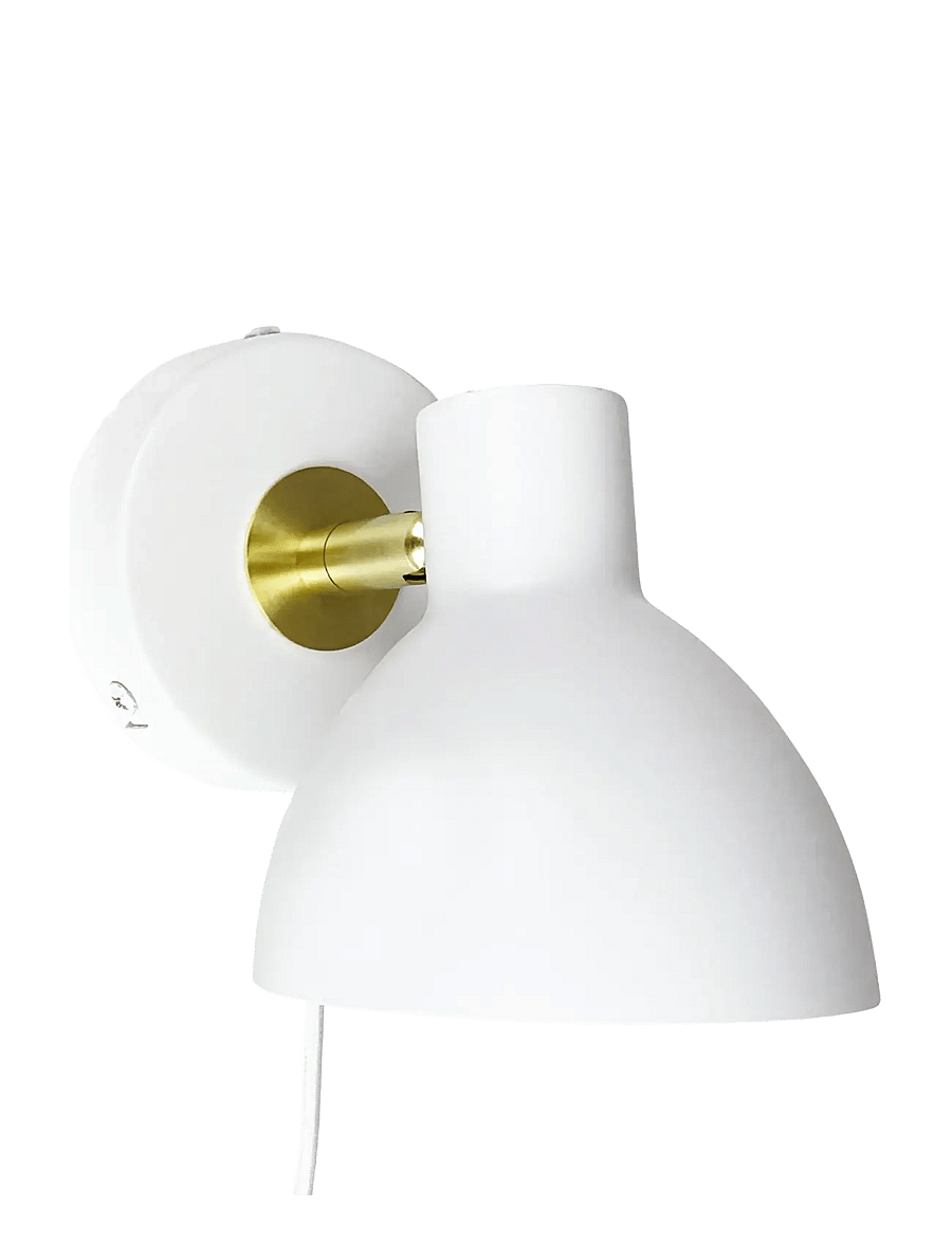 Dyberg Larsen - Lilje Table Lamp - sieniniai šviestuvai - white / brass - 2