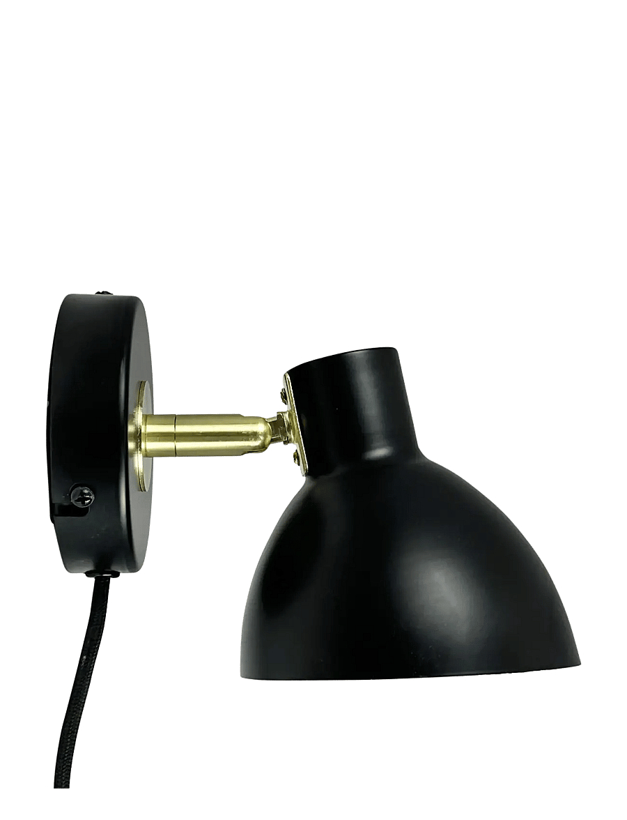 Dyberg Larsen - Lilje - seinalambid - black / brass - 1