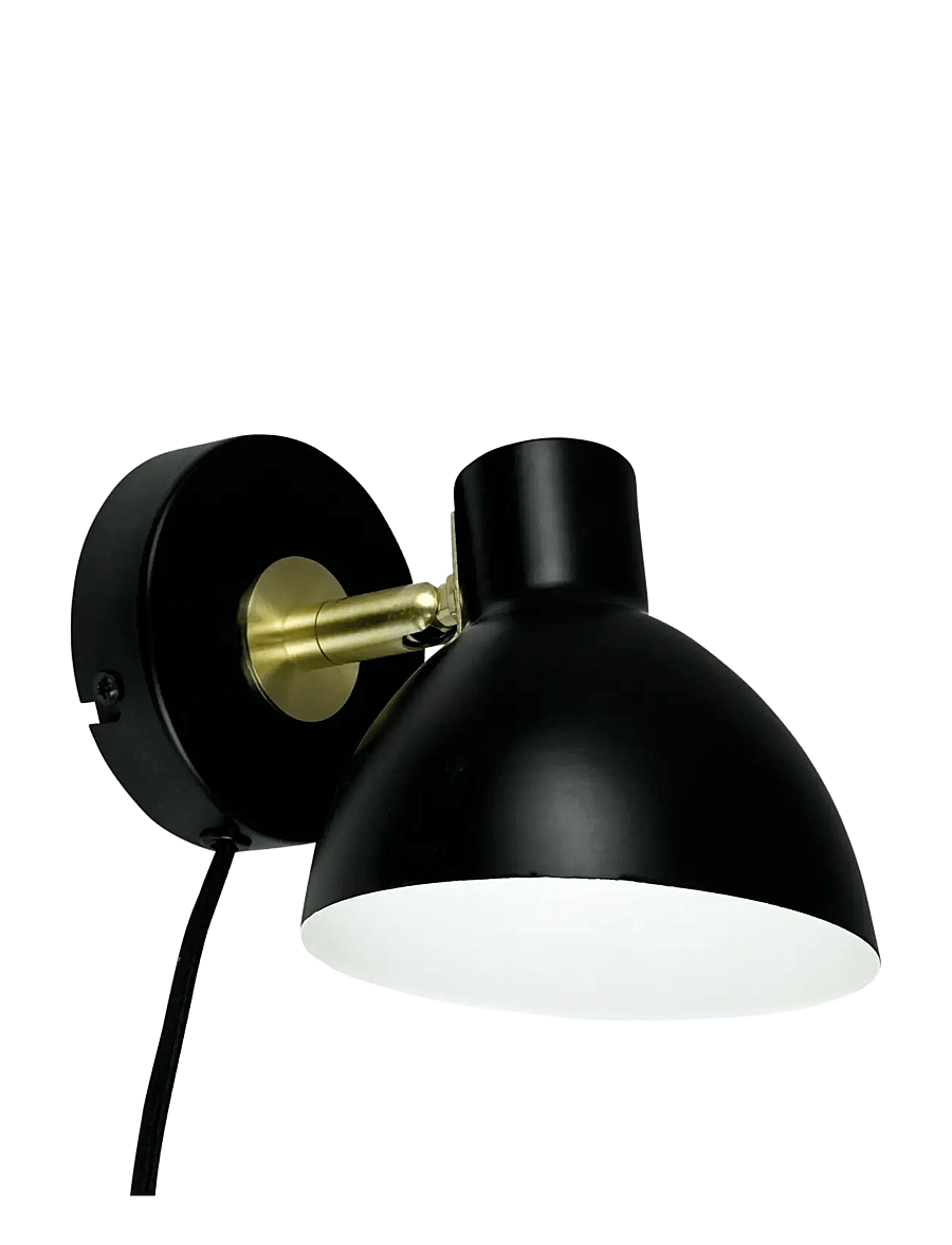 Dyberg Larsen - Lilje - seinalambid - black / brass - 2
