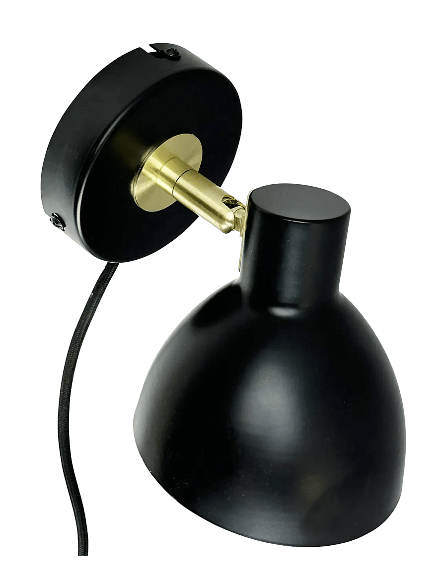 Dyberg Larsen - Lilje - seinalambid - black / brass - 3