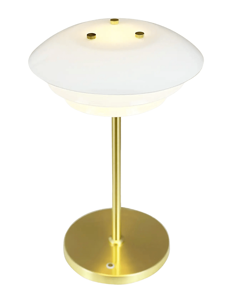 Dyberg Larsen - DL20 LED Opal Brass Table lamp rechargeable - kaasaskantavad lambid - opal/ brass - 3