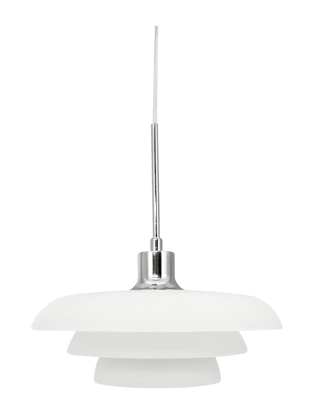 Dyberg Larsen Ava Pendel D31 Opal/ Krom, Pendellampe, Hvid, Str: 31 CM