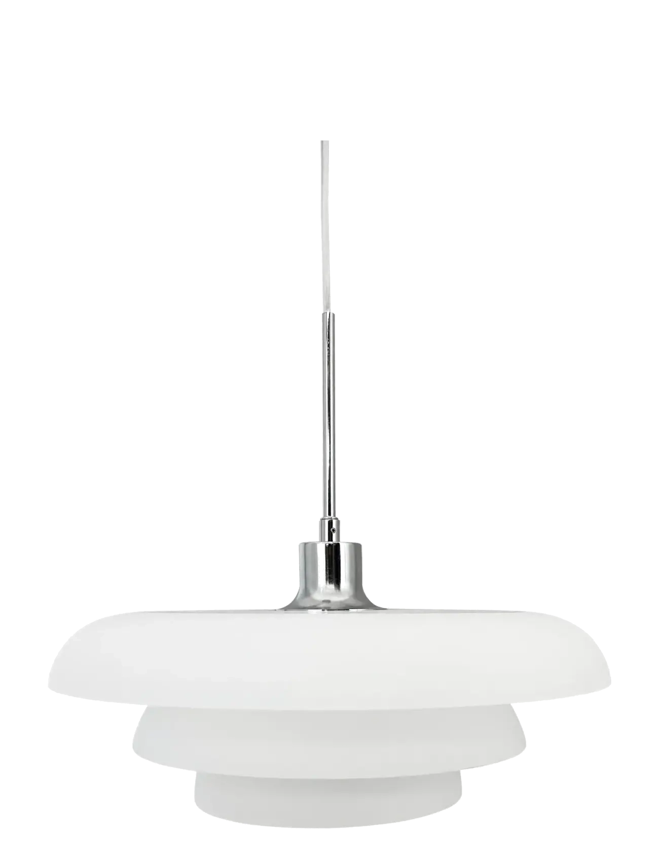 Dyberg Larsen Ava Pendel D40 Opal/ Krom, Pendellampe, Hvid, Str: 40 CM