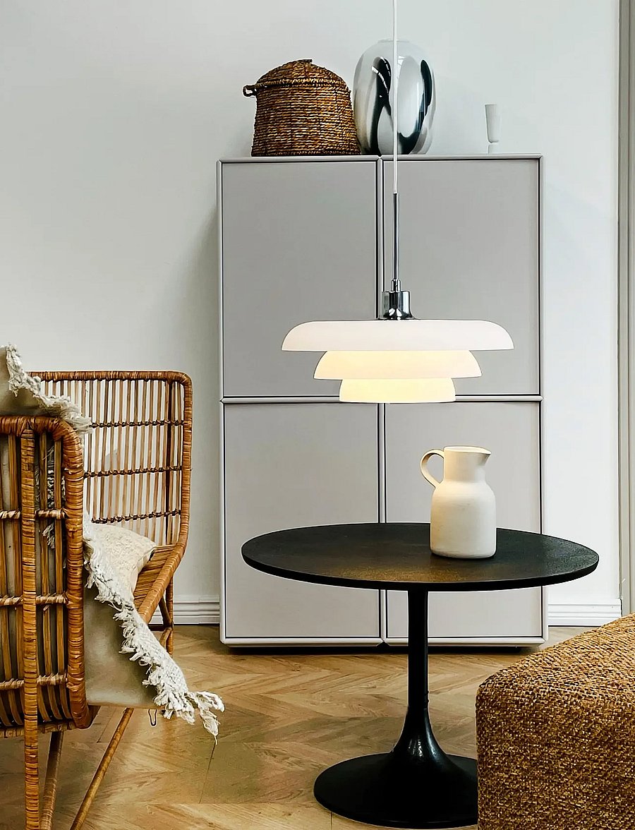 Dyberg Larsen - AVA Pendel D40 Opal/ Krom - rippvalgustid - white - 0