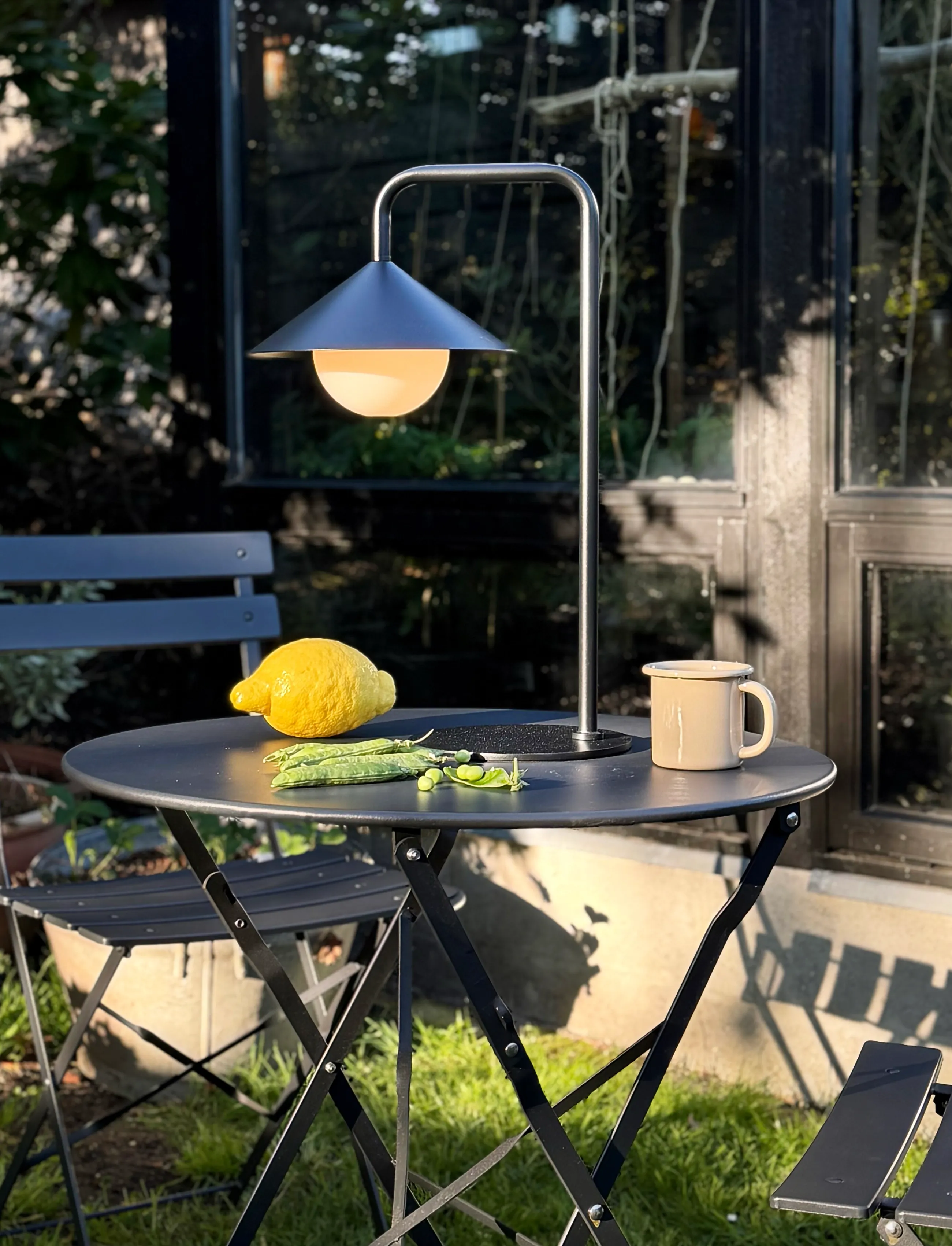 Dyberg Larsen Nova Outdoor Bordlampe Med Lyskugle Og Fjernbetjening, One Size, Lamps, Schwarz - Table Homeware