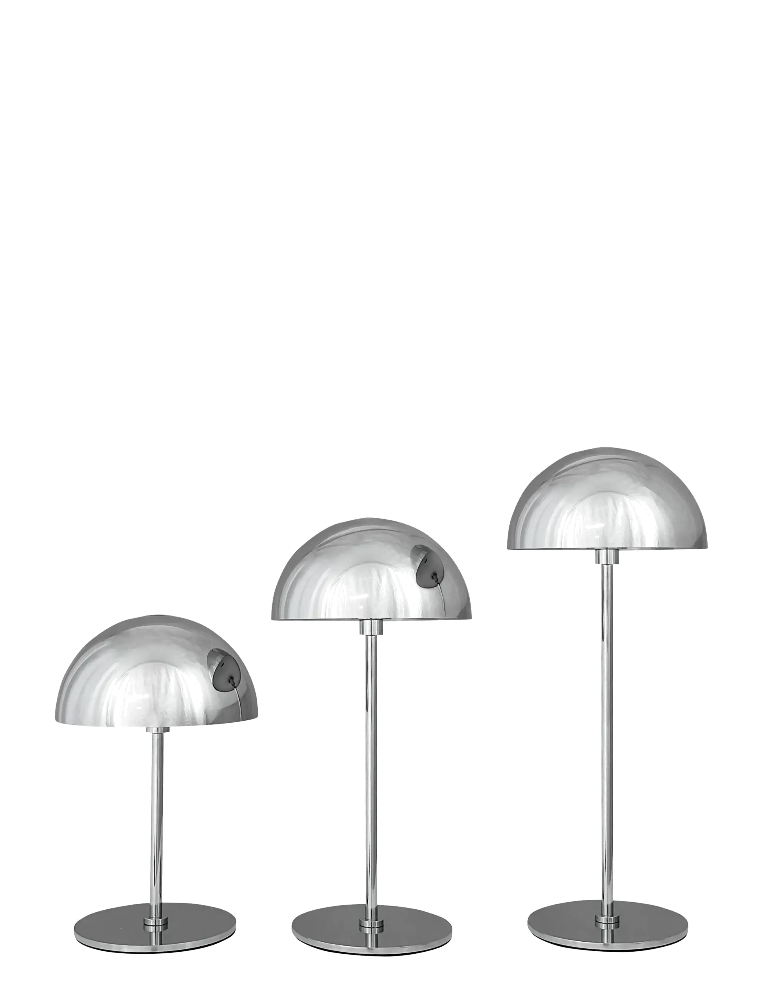 Dyberg Larsen Along Led Minibordlampe Krom 3 Stk. 10,15,20Cm, Bordlampe, Sølv, Str: ONE SIZE
