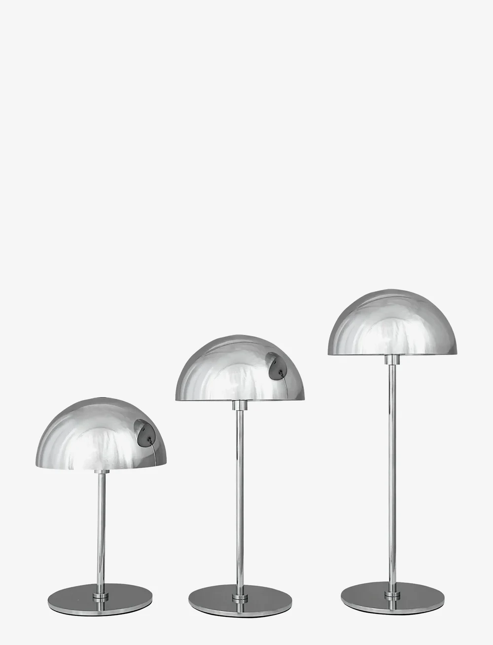 Dyberg Larsen - ALONG LED Minibordlampe Krom 3 stk. 10,15,20cm - sorteren op prijs - chrome - 0