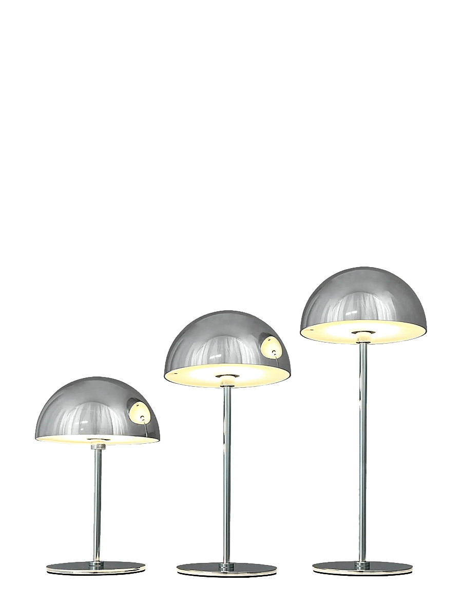 Dyberg Larsen - ALONG LED Minibordlampe Krom 3 stk. 10,15,20cm - schreibtisch- & tischlampen - chrome - 1