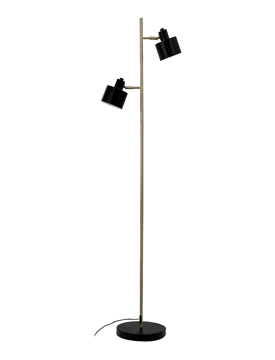 Dyberg Larsen - Ocean Sort/ messing gulvlampe - stehlampen - black/ brass - 1