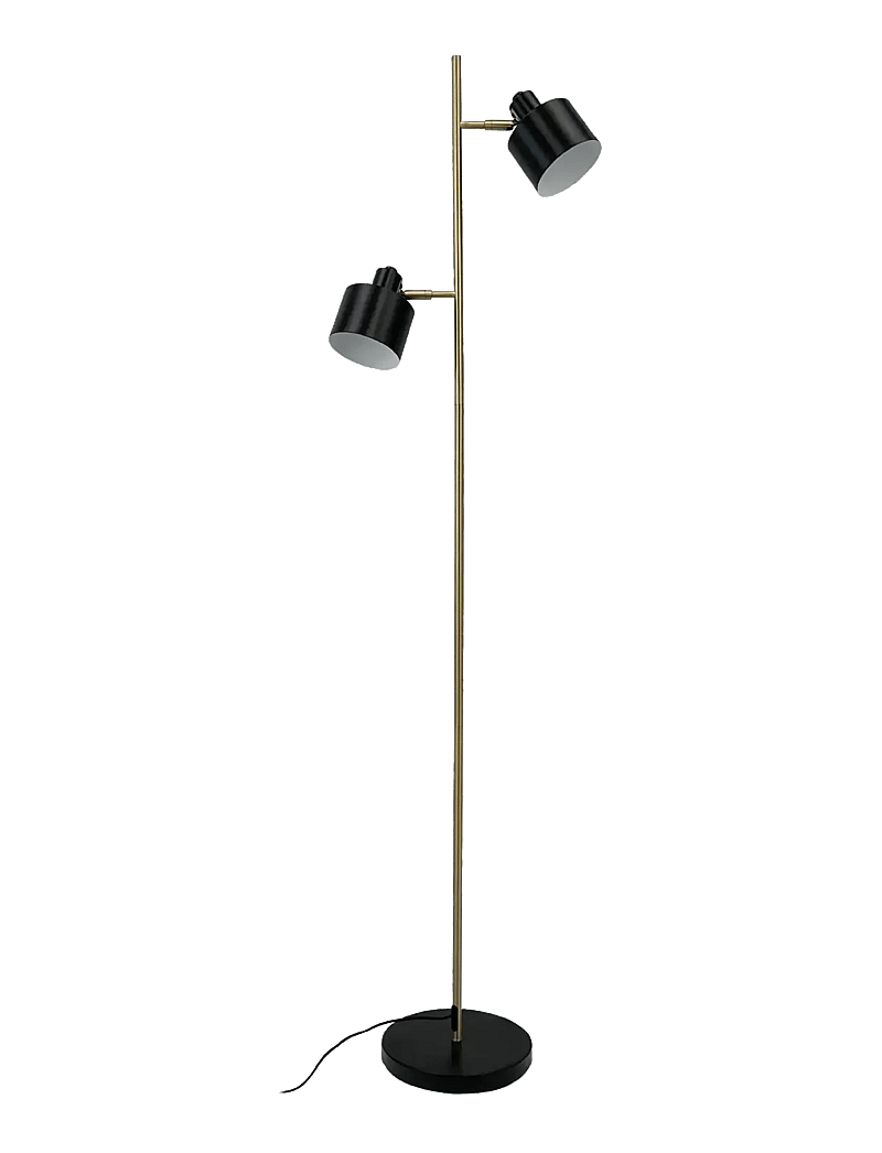 Dyberg Larsen - Ocean Sort/ messing gulvlampe - põrandalambid - black/ brass - 2