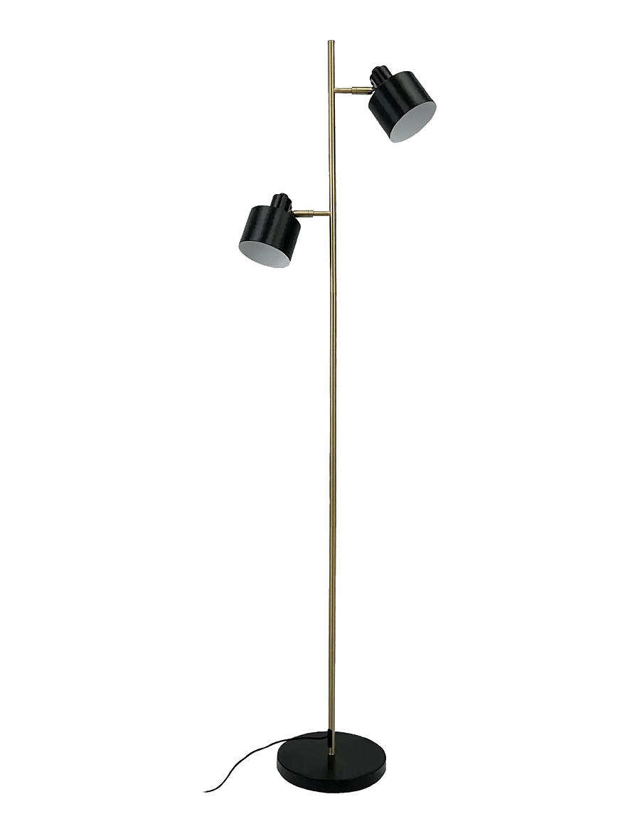 Dyberg Larsen - Ocean Sort/ messing gulvlampe - stehlampen - black/ brass - 2