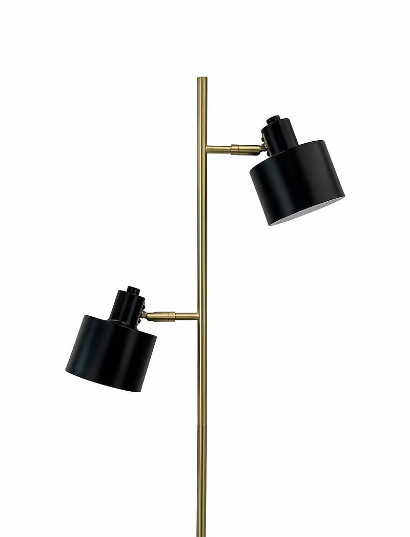 Dyberg Larsen - Ocean Sort/ messing gulvlampe - põrandalambid - black/ brass - 3