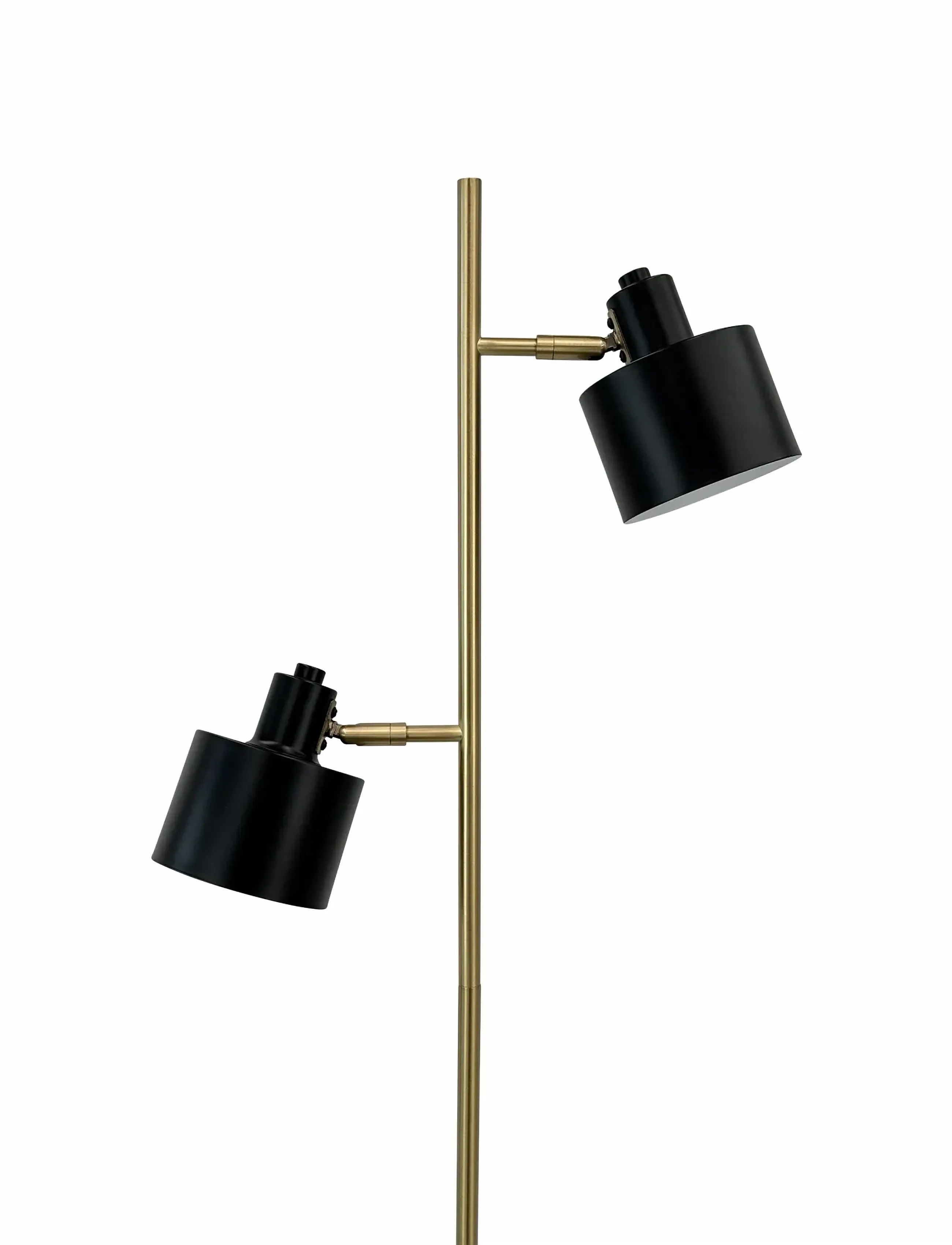 Dyberg Larsen - Ocean Sort/ messing gulvlampe - golvlampor - black/ brass - 3