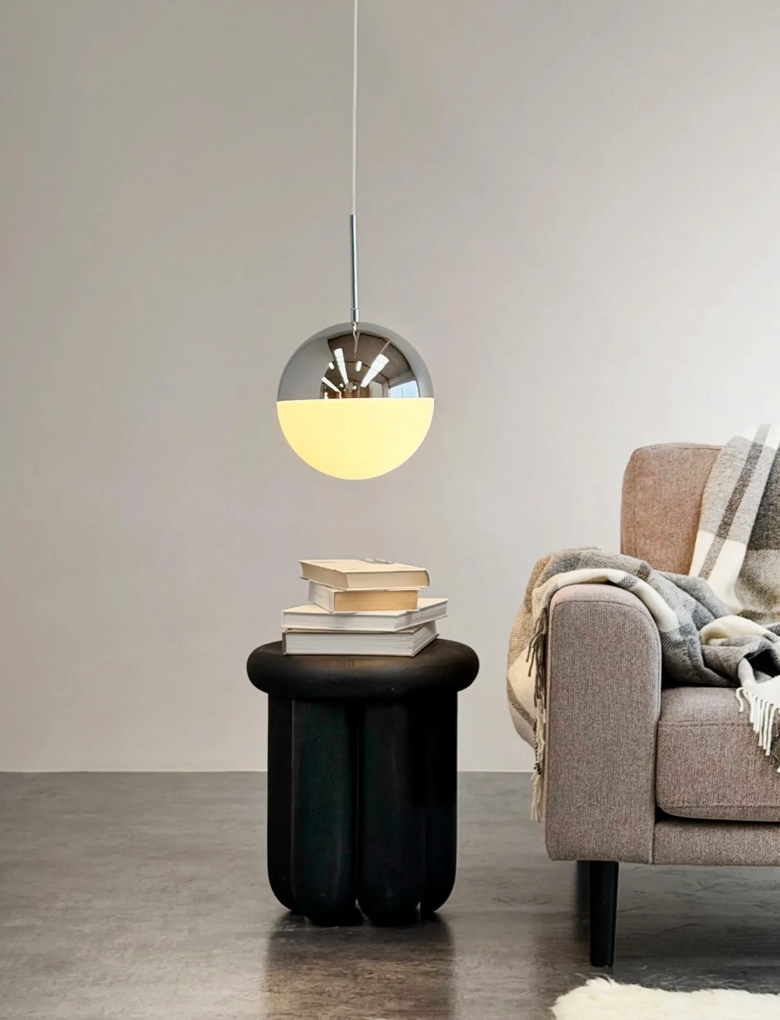 Dyberg Larsen - Nova D25 opal/ krom pendel - pendellampen - opal/ chrome - 4