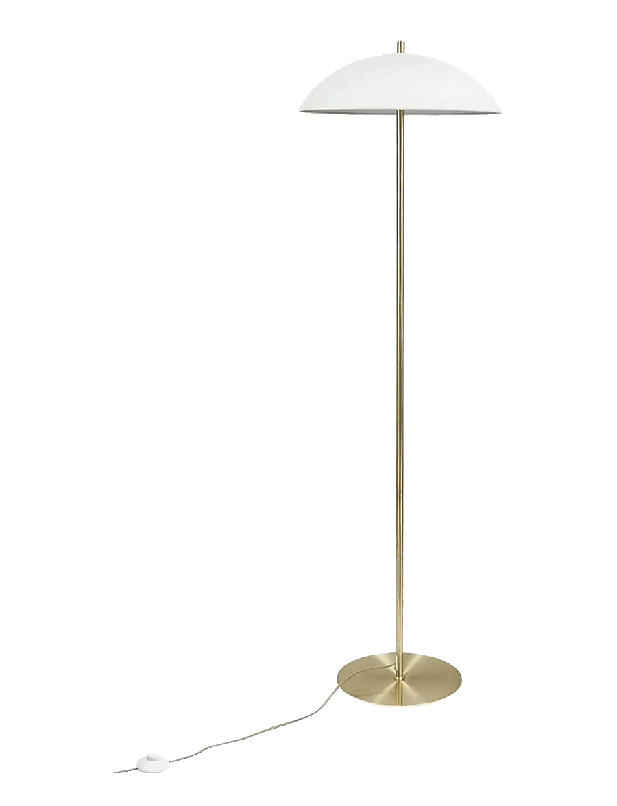 Dyberg Larsen - Globus Gulvlampe Beige/ messing - põrandalambid - beige/ brass - 1