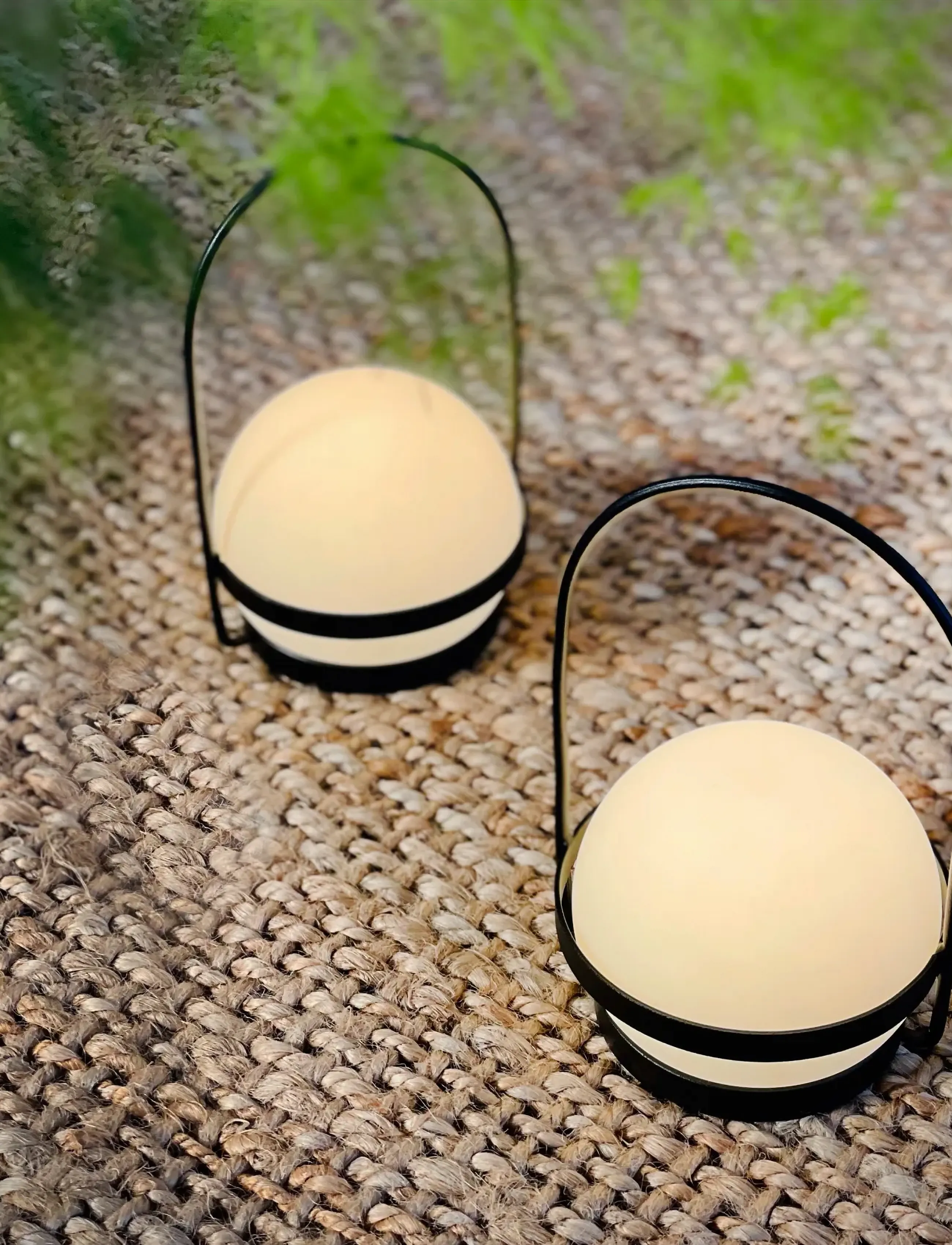 Dyberg Larsen Summer 10 Cm Håndlampe Out/Indoor Sort Hank 2 Stk, One Size, Lamps, Schwarz - Floor Homeware