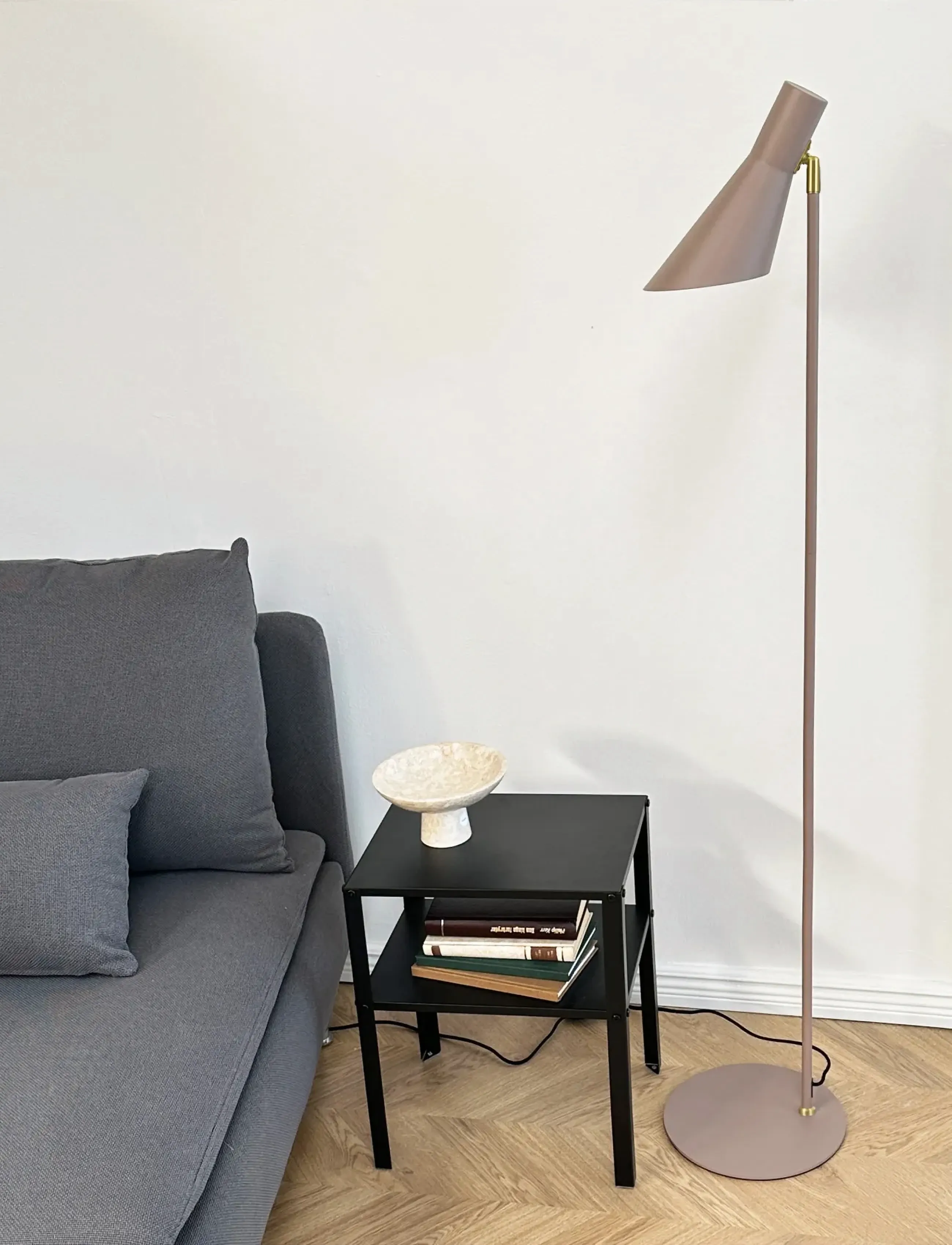 Dyberg Larsen - DL12 gulvlampe beige/messing - gulvlamper - beige/ brass - 2