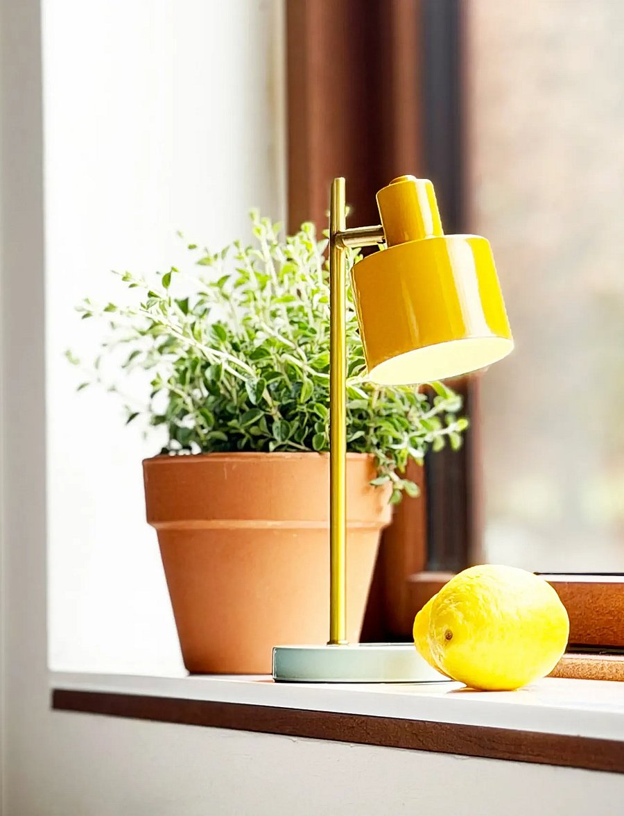 Dyberg Larsen - Ocean mini LED portable karry/ messing/ turkis bordlampe - kaasaskantavad lambid - curry/ brass/ turquoise - 4