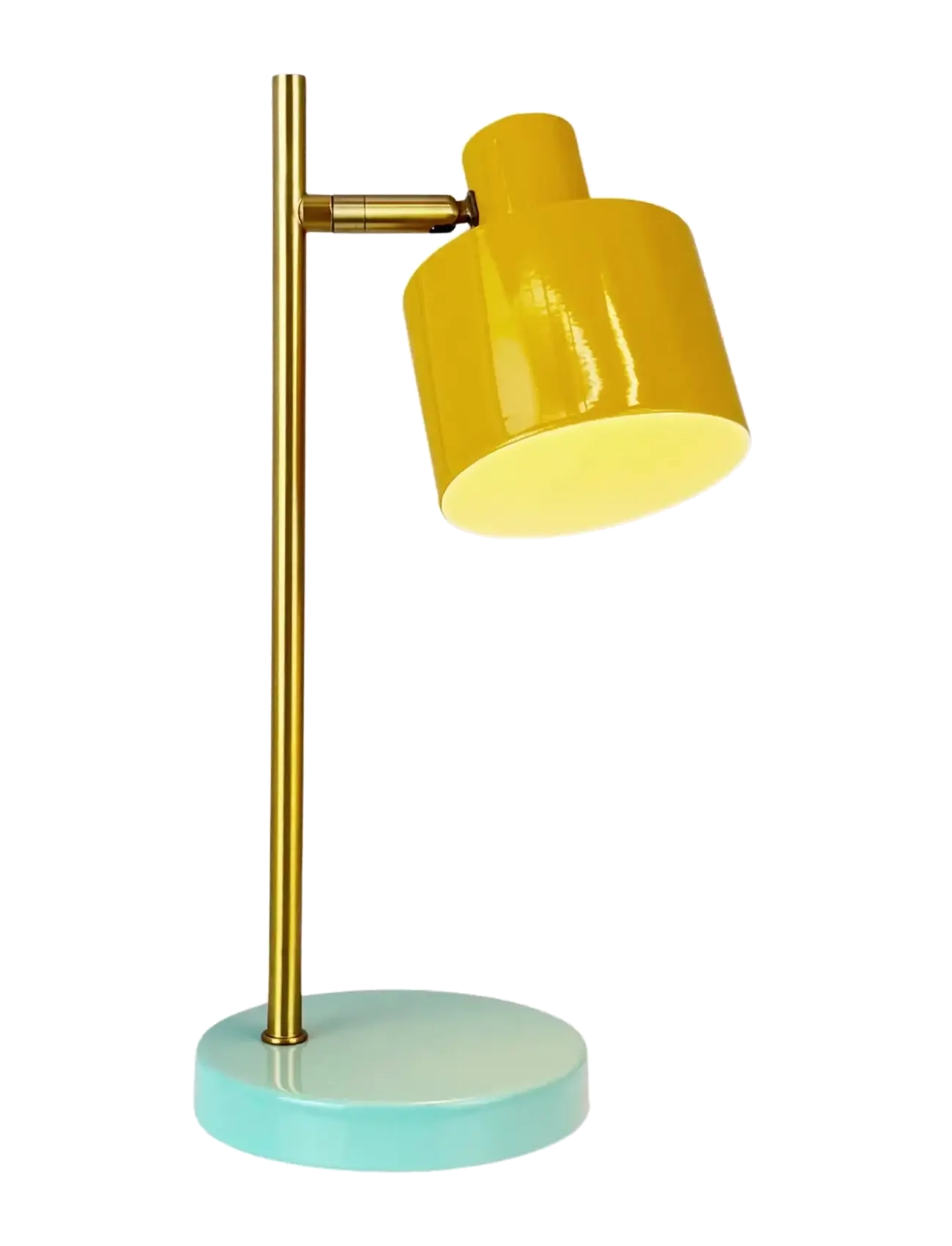 Dyberg Larsen - Ocean mini LED portable karry/ messing/ turkis bordlampe - transportable lamper - curry/ brass/ turquoise - 2