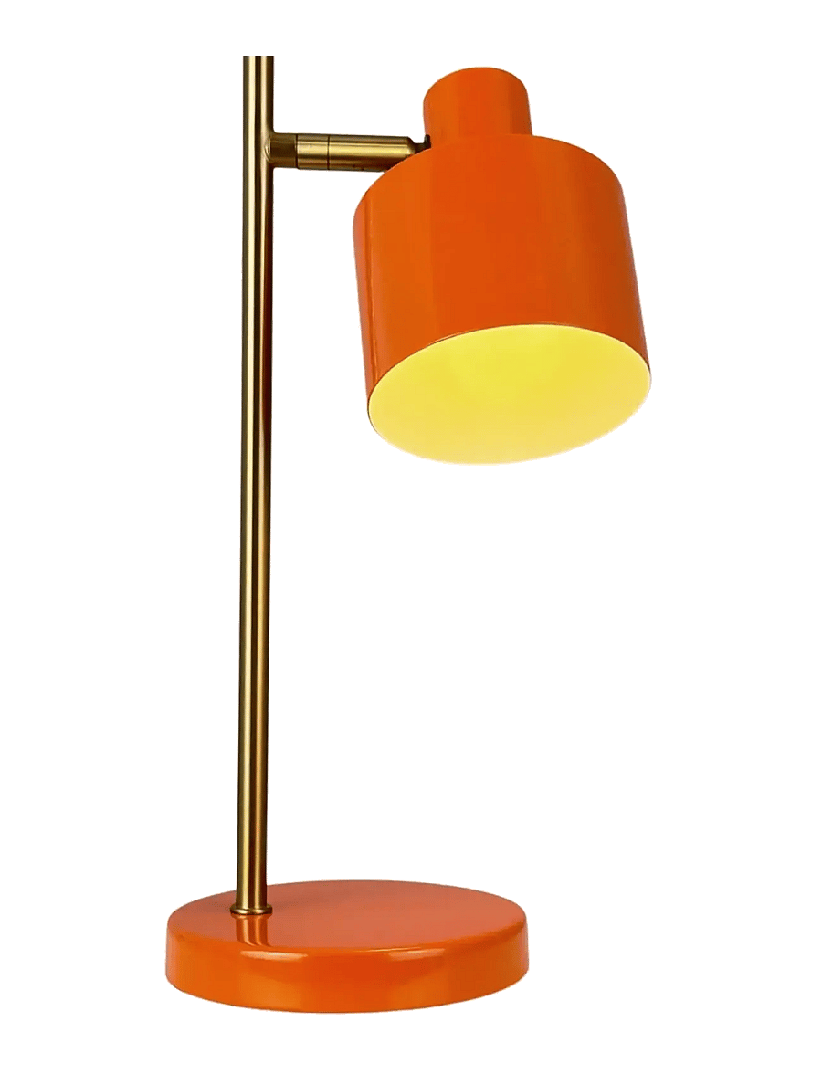 Dyberg Larsen - Ocean mini LED Portable orange/ messing bordlampe - mobile lampen - orange/ brass - 2