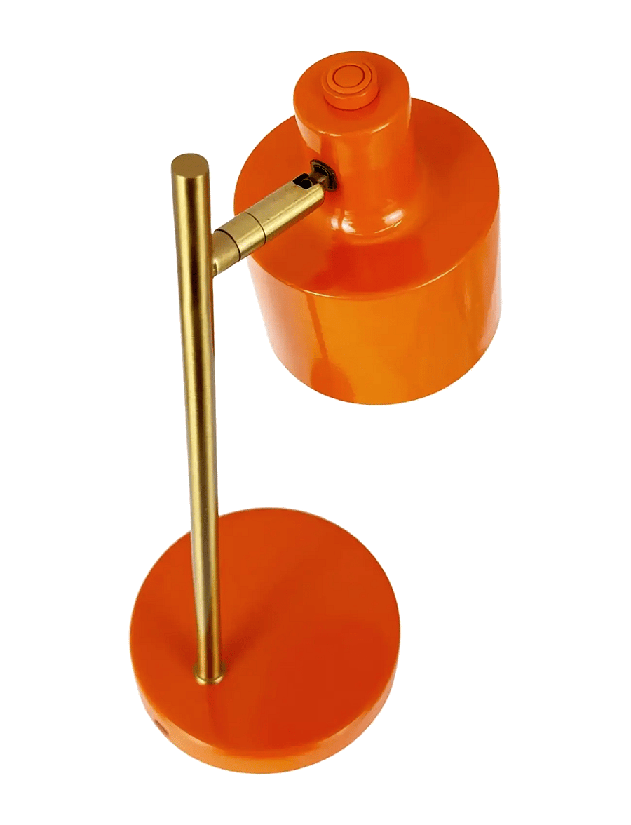 Dyberg Larsen - Ocean mini LED Portable orange/ messing bordlampe - mobile lampen - orange/ brass - 3
