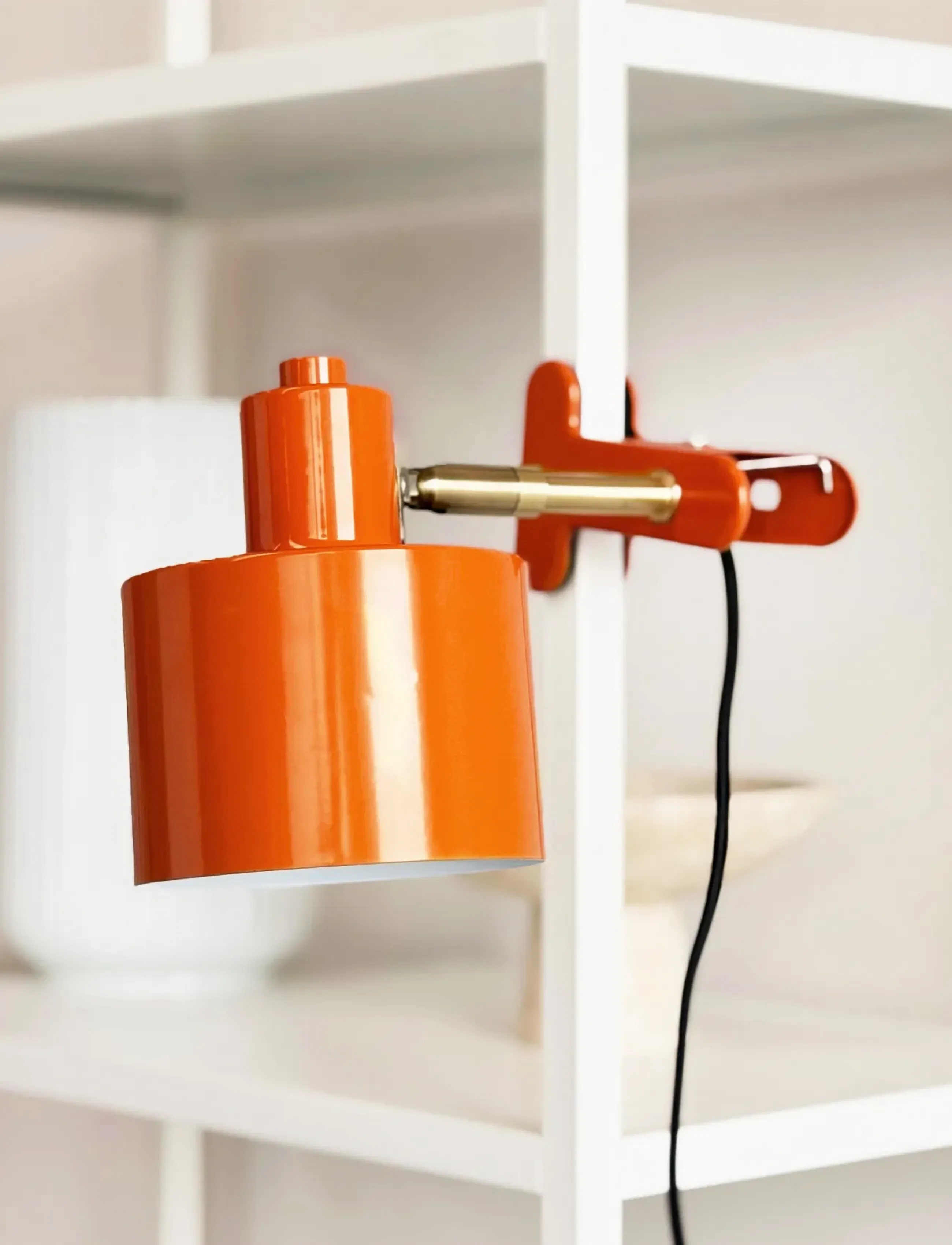 Dyberg Larsen Ocean Klemmelampe Orange, H:14.6 cm L:19.5 B:11.5 cm, Lamps, Orange - Wall Homeware