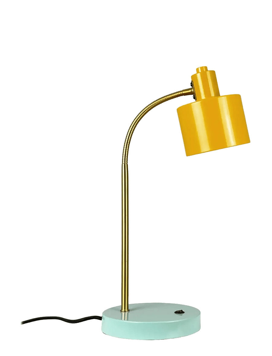 Dyberg Larsen - Ocean karry/ messing/ turkis flex bordlampe - laualambid - curry/ brass/ turquoise - 1
