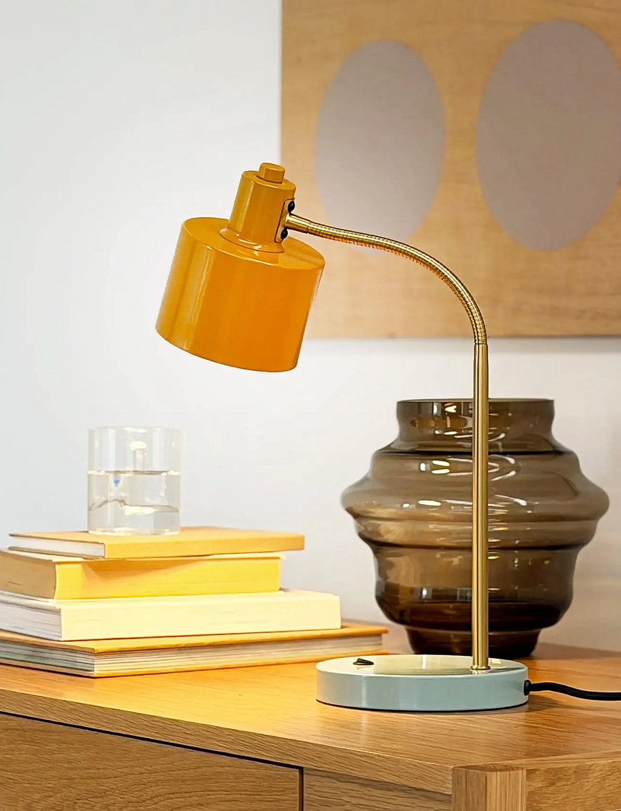 Dyberg Larsen - Ocean karry/ messing/ turkis flex bordlampe - laualambid - curry/ brass/ turquoise - 3