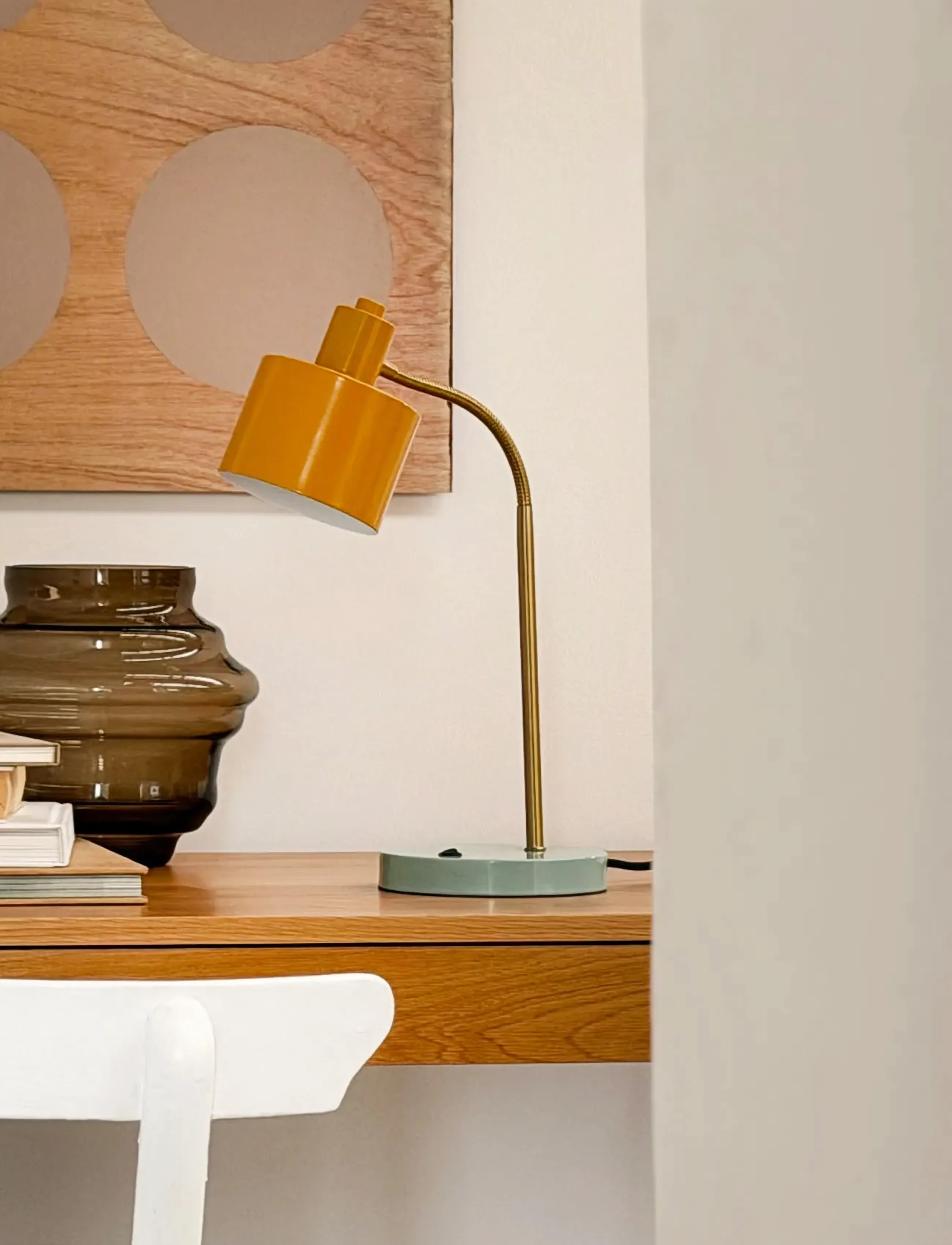 Dyberg Larsen - Ocean karry/ messing/ turkis flex bordlampe - schreibtisch- & tischlampen - curry/ brass/ turquoise - 4
