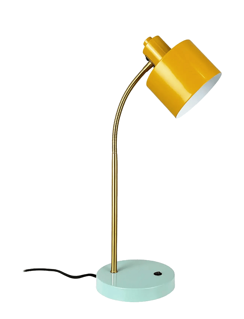 Dyberg Larsen - Ocean karry/ messing/ turkis flex bordlampe - schreibtisch- & tischlampen - curry/ brass/ turquoise - 1