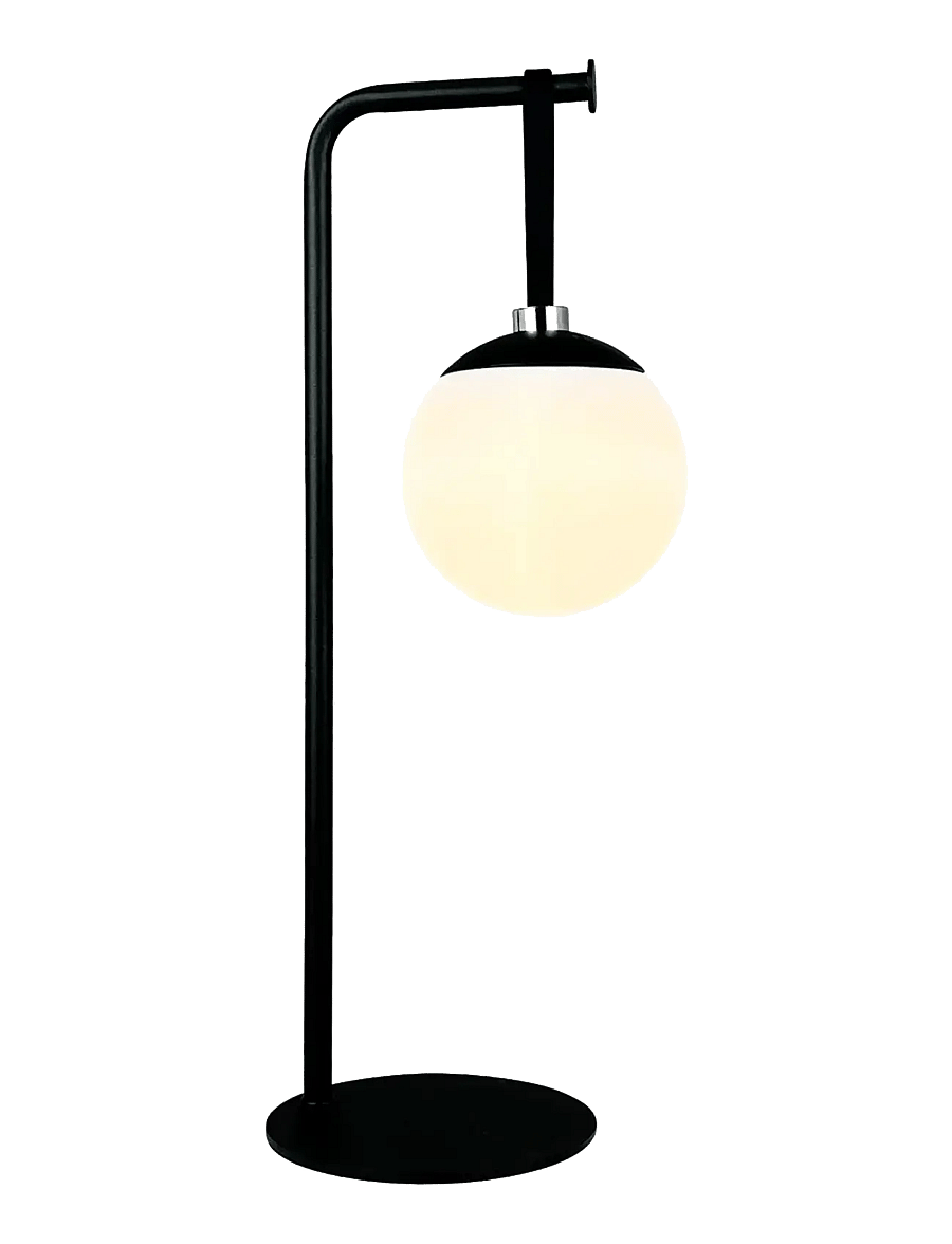 Dyberg Larsen - Odin lysbold med bordstander - kaasaskantavad lambid - black/ white - 2