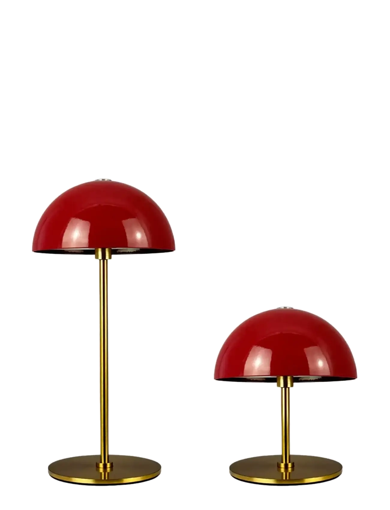 Dyberg Larsen ALONG LED Minibordlampe mørkerød/messing 2 stk. i æske - Outdoorbereich - DARK RED/ BRASS / red