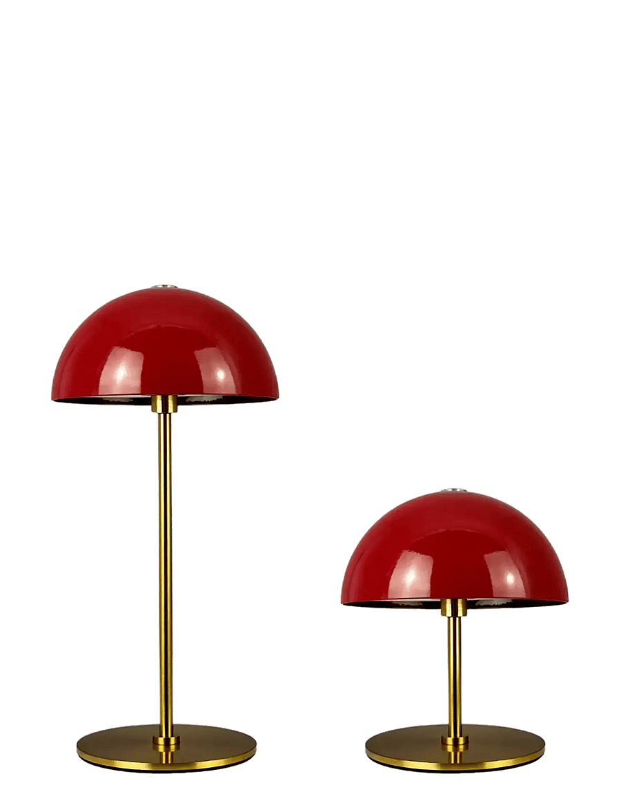 Dyberg Larsen - ALONG LED Minibordlampe mørkerød/messing 2 stk. i æske - mobile lampen - dark red/ brass - 1