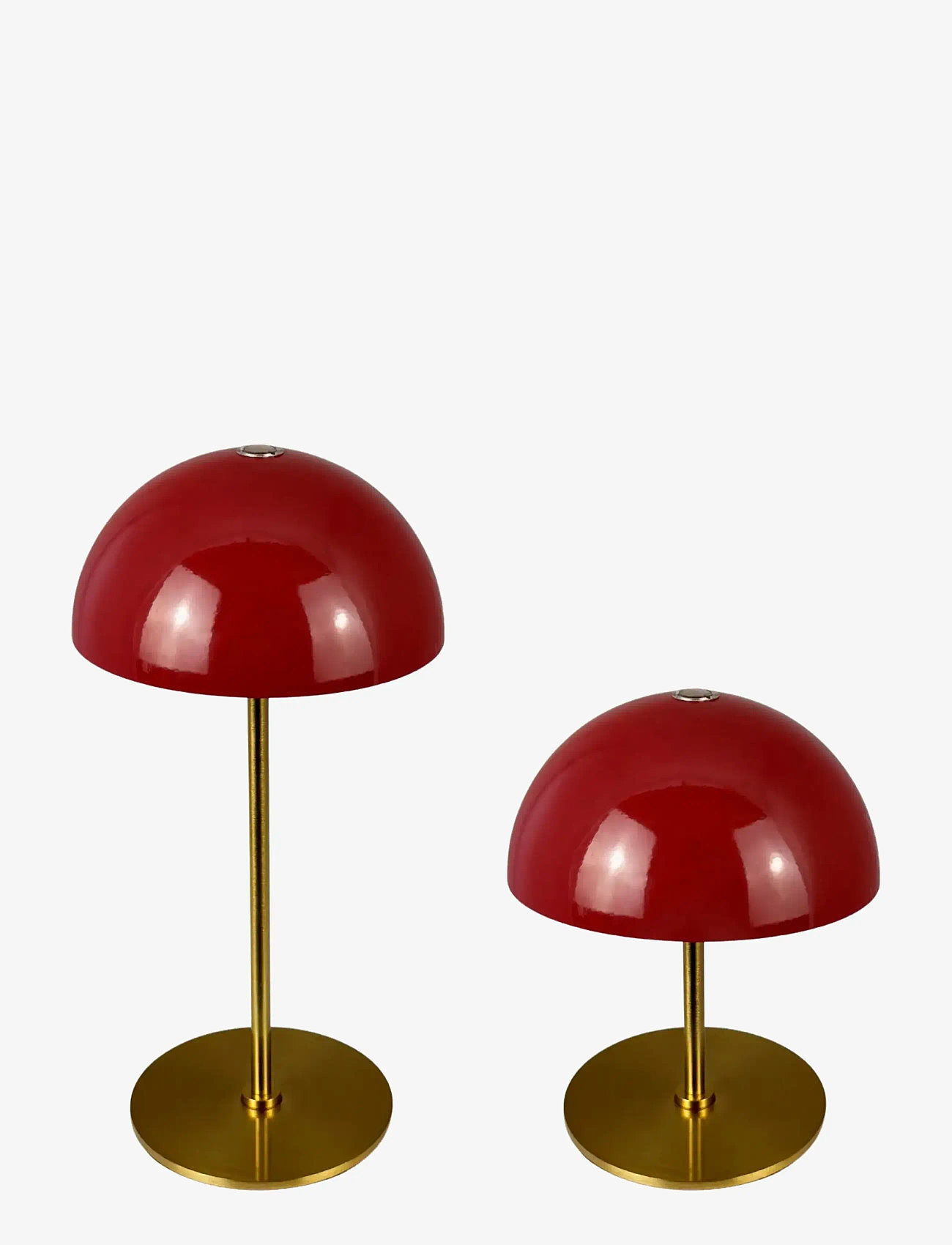 Dyberg Larsen - ALONG LED Minibordlampe mørkerød/messing 2 stk. i æske - bordlamper - dark red/ brass - 1