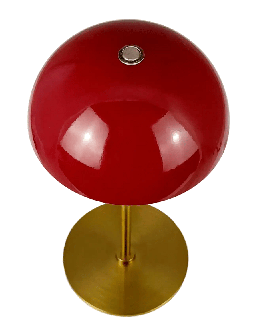 Dyberg Larsen - ALONG LED Minibordlampe mørkerød/messing 2 stk. i æske - mobile lampen - dark red/ brass - 3