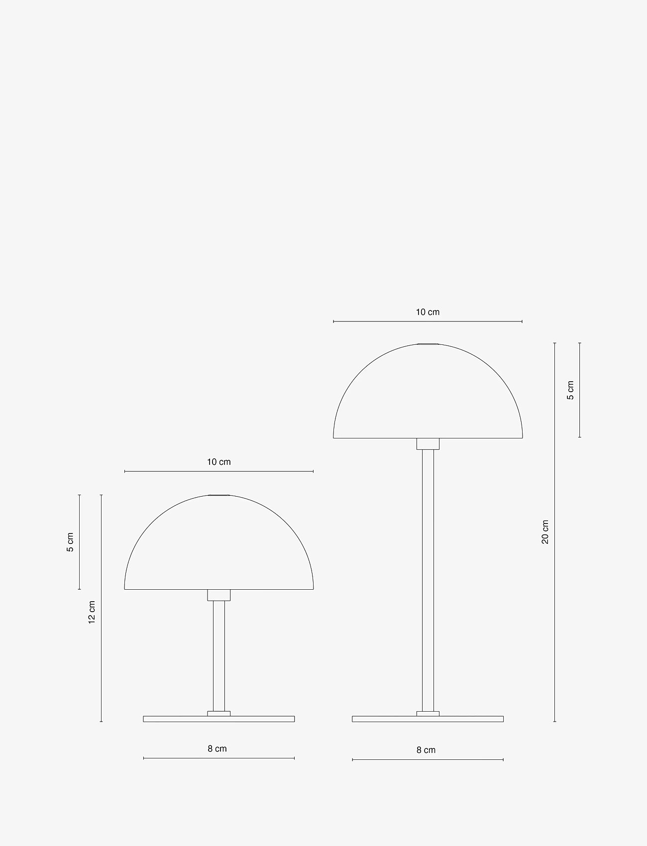 Dyberg Larsen - ALONG LED Minibordlampe mørkerød/messing 2 stk. i æske - bordlamper - dark red/ brass - 3