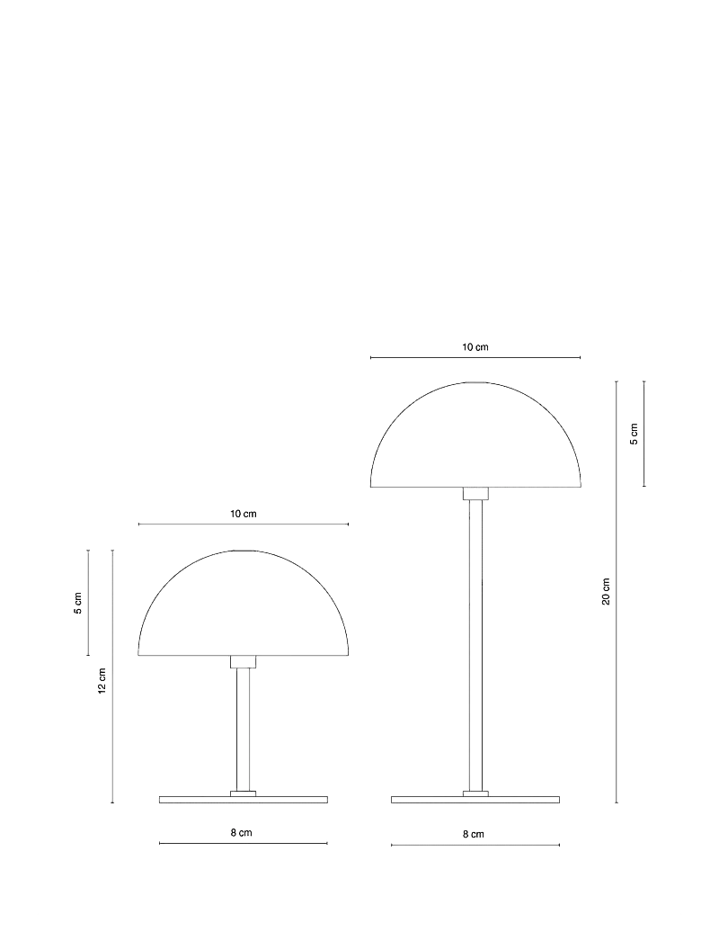 Dyberg Larsen - ALONG LED Minibordlampe mørkerød/messing 2 stk. i æske - laualambid - dark red/ brass - 3