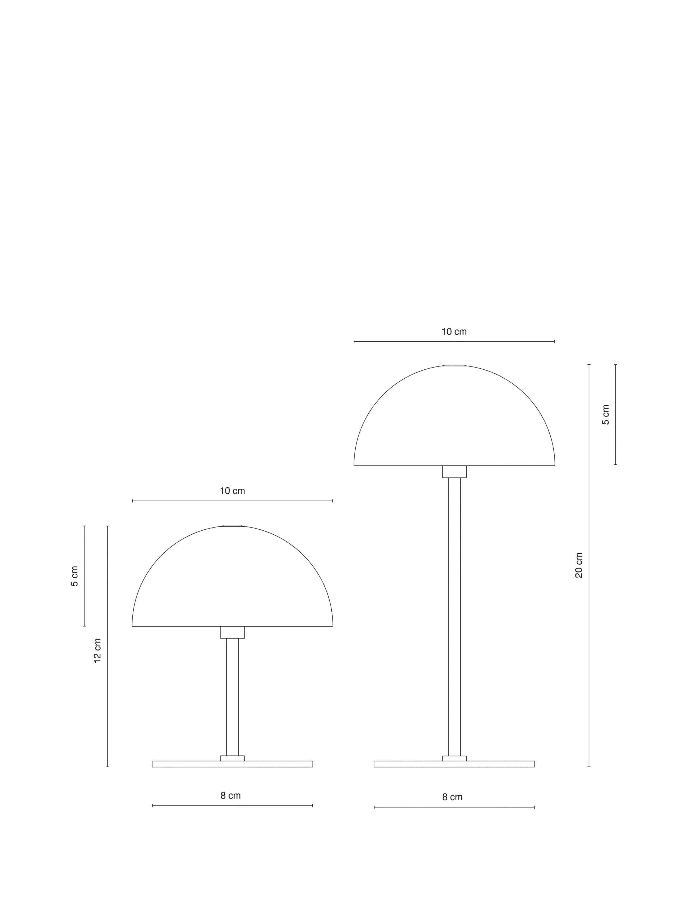 Dyberg Larsen - ALONG LED Minibordlampe mørkerød/messing 2 stk. i æske - transportable lamper - dark red/ brass - 4