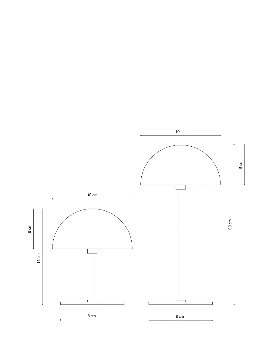 Dyberg Larsen - ALONG LED Minibordlampe mørkerød/messing 2 stk. i æske - mobile lampen - dark red/ brass - 4