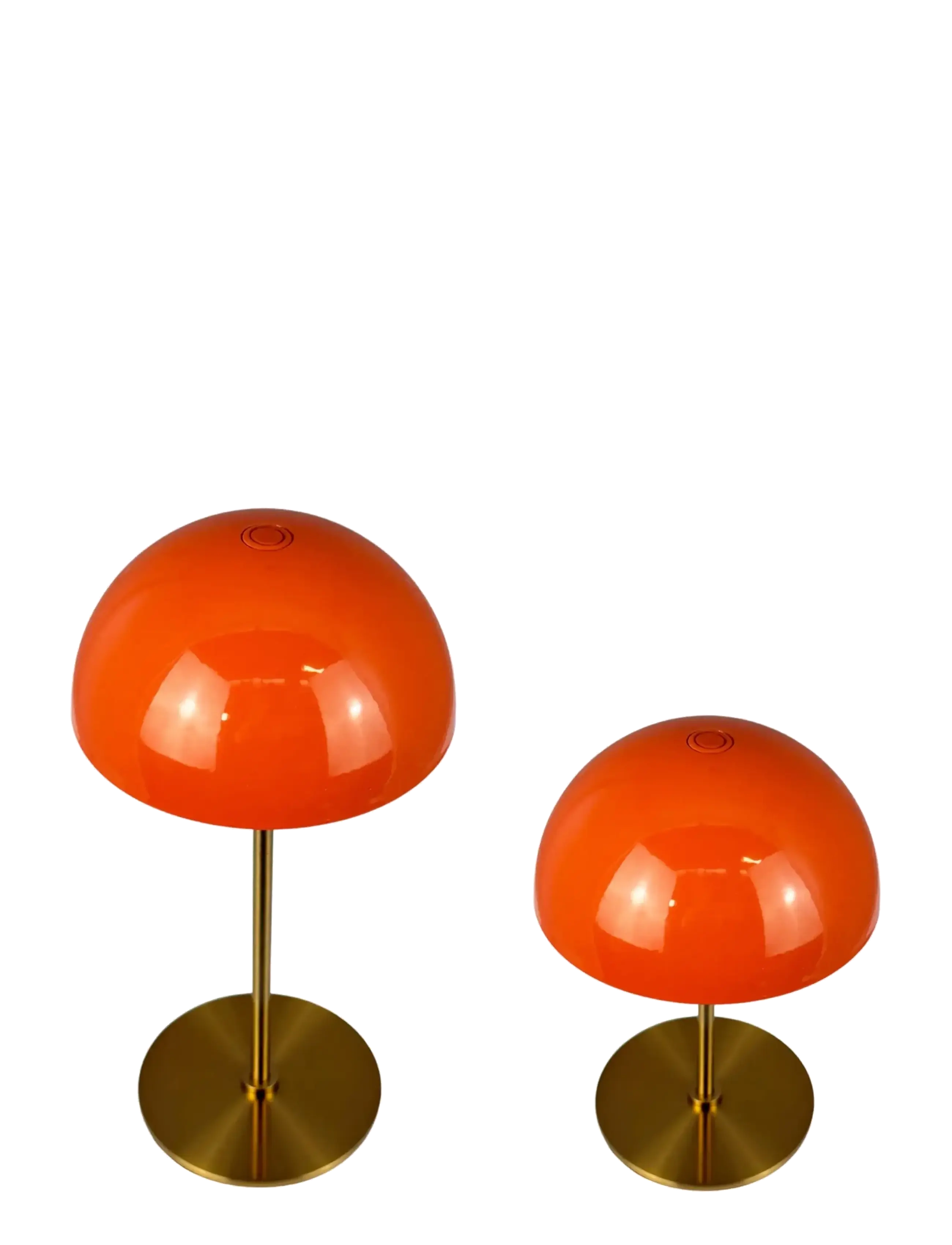 Dyberg Larsen - ALONG LED Minibordlampe orange/messing 2 stk. i æske - portabla lampor - orange/ brass - 2
