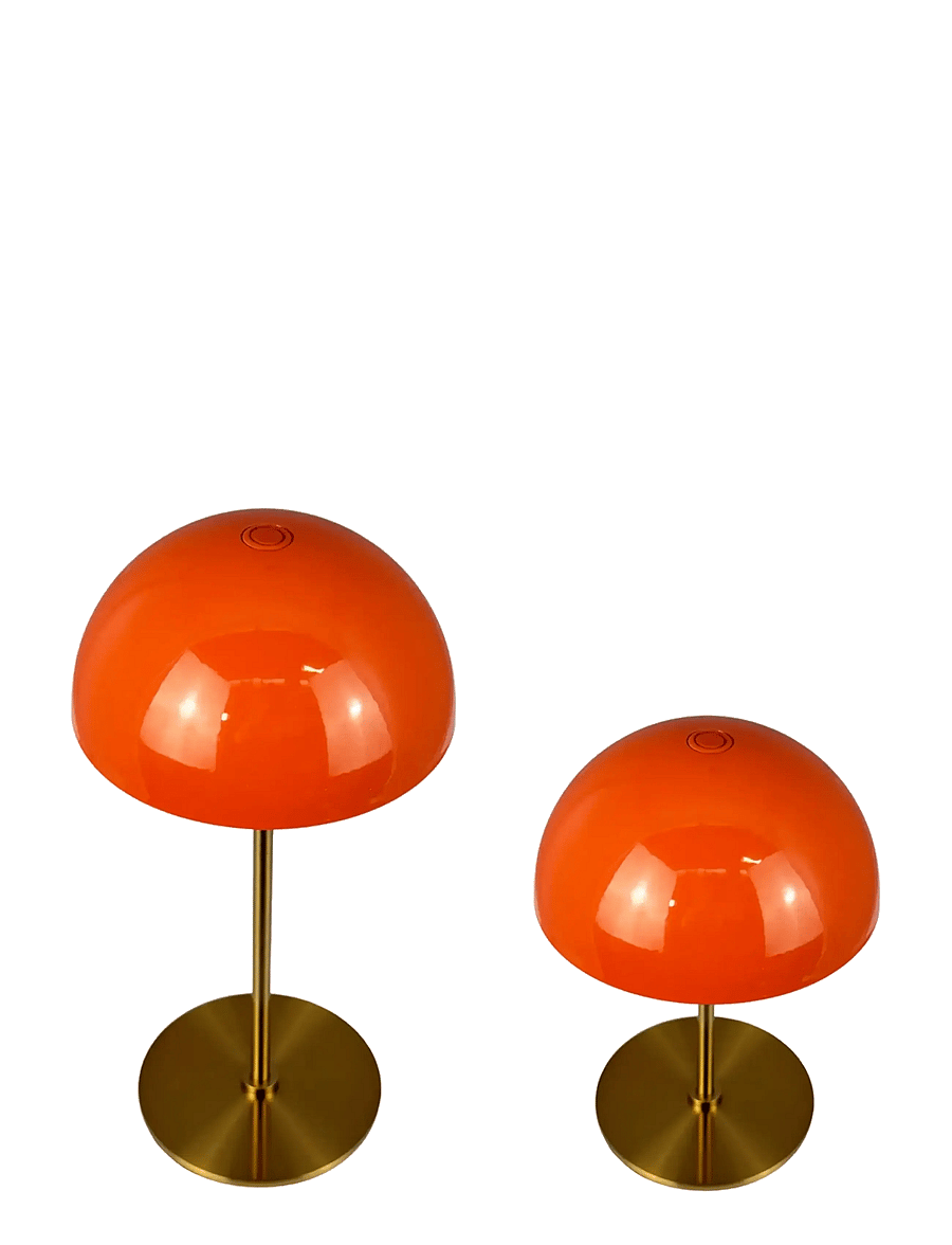 Dyberg Larsen - ALONG LED Minibordlampe orange/messing 2 stk. i æske - mobile lampen - orange/ brass - 2