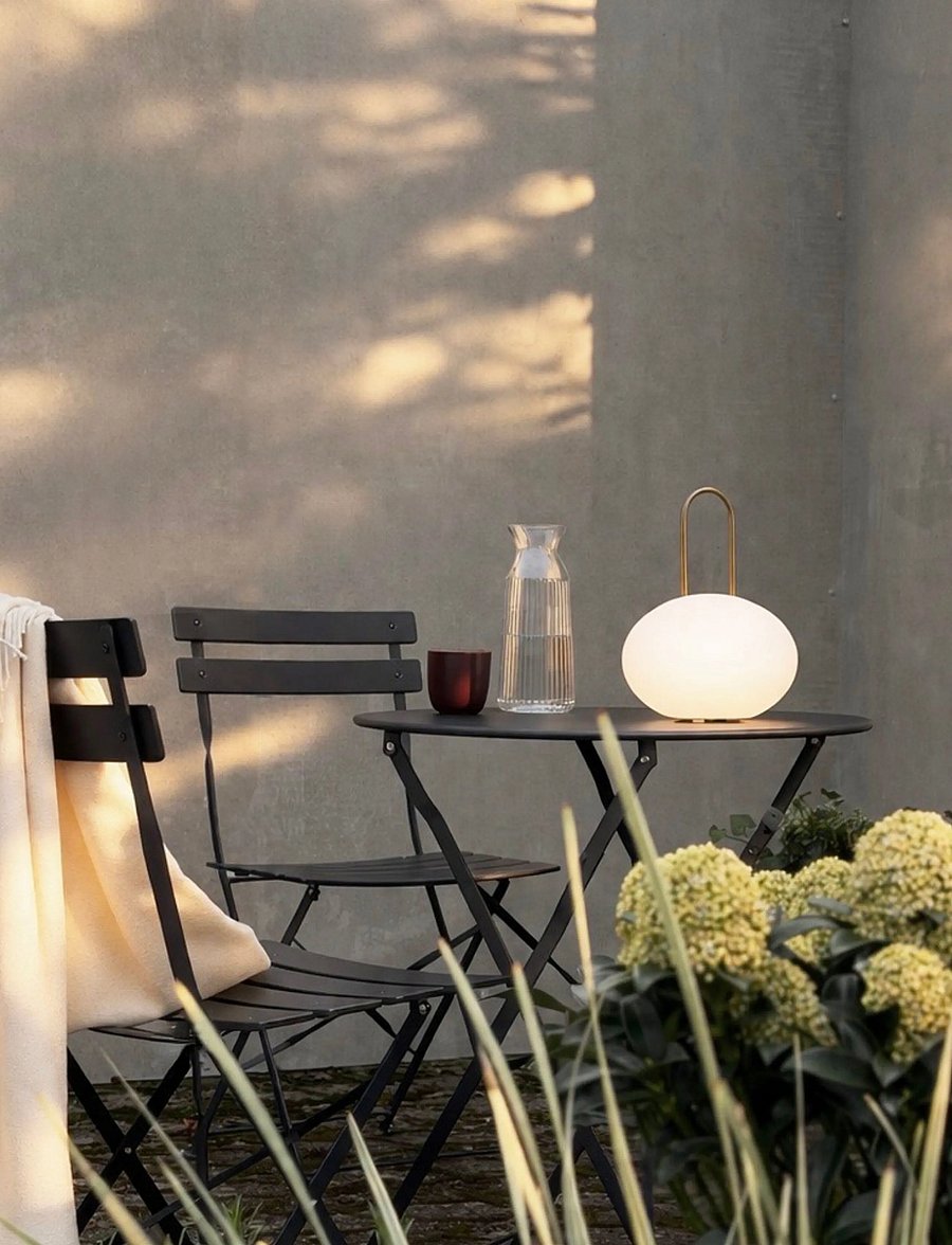 Dyberg Larsen - Ellipse LED Lanterne - laternad - white/ brass - 0