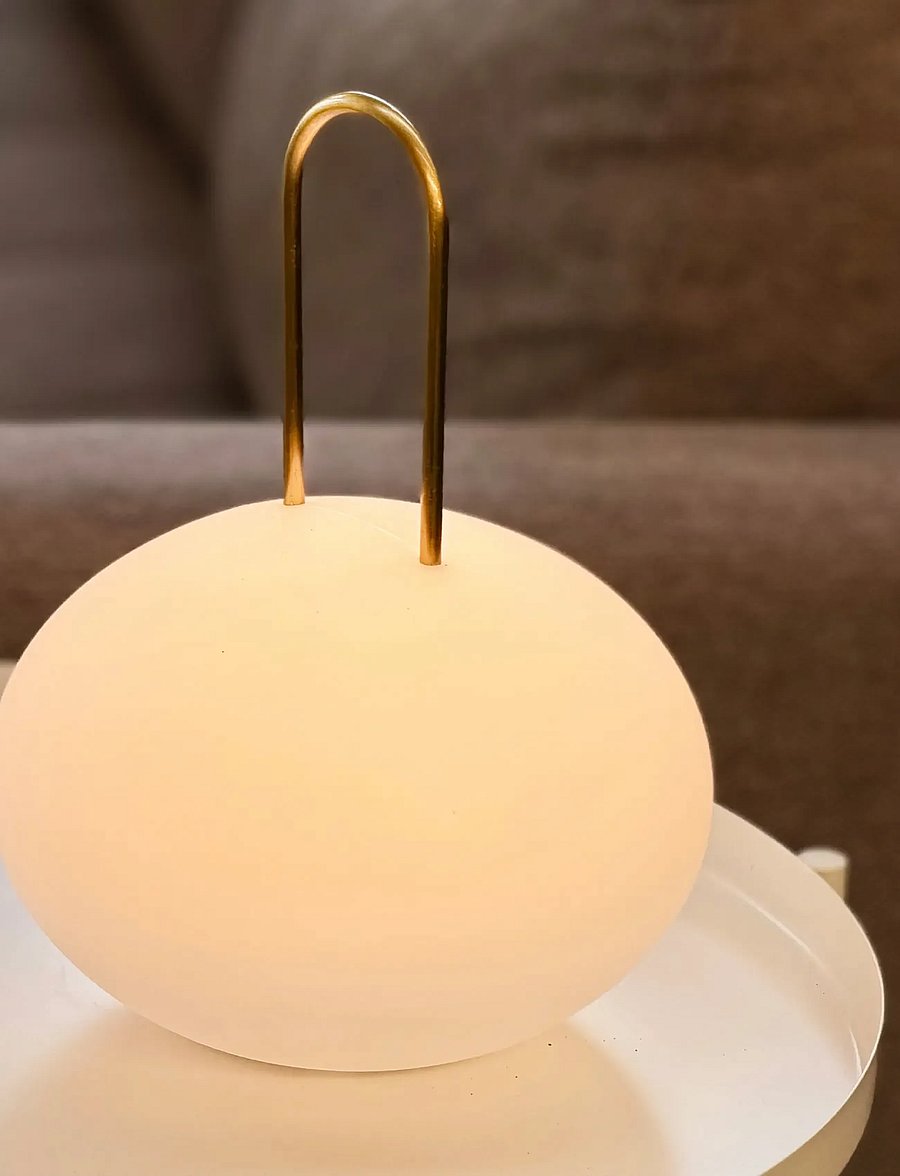Dyberg Larsen - Ellipse LED Lanterne - laternen - white/ brass - 5
