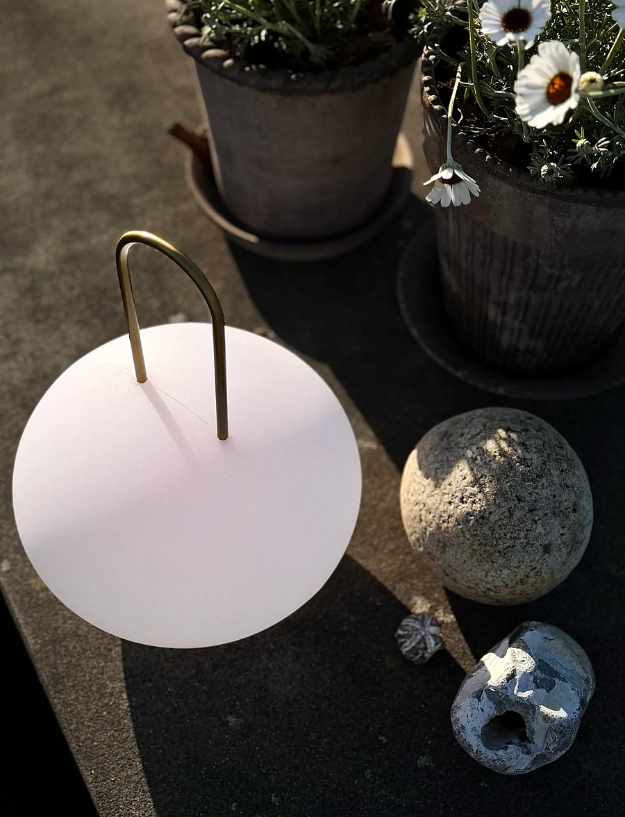 Dyberg Larsen - Ellipse LED Lanterne - laternad - white/ brass - 5