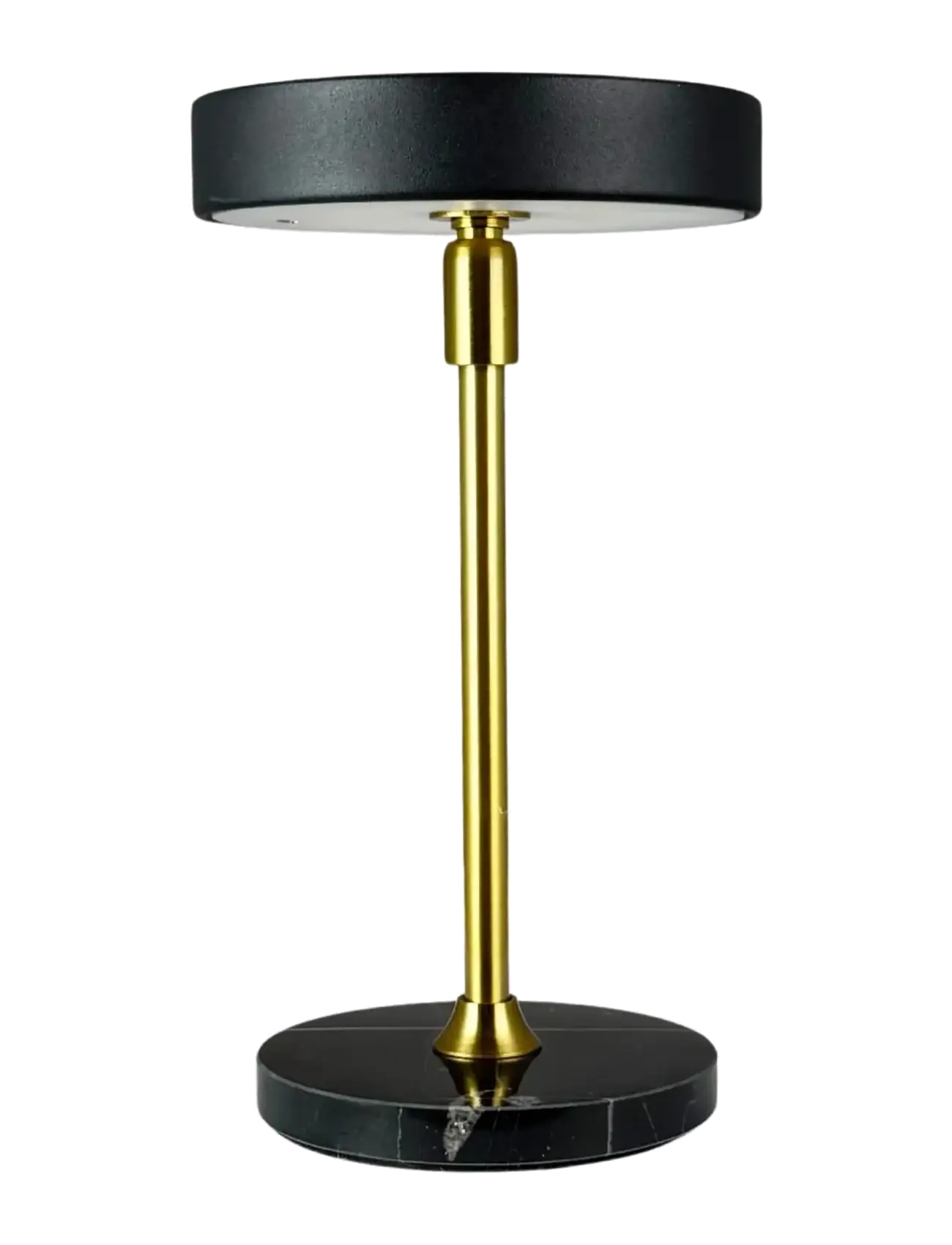Dyberg Larsen MOONLIGHT LED mini genopladelig bordlampe sort med sort marmor, messing - Lampor - BLACK/ MARBLE/ BRASS / black