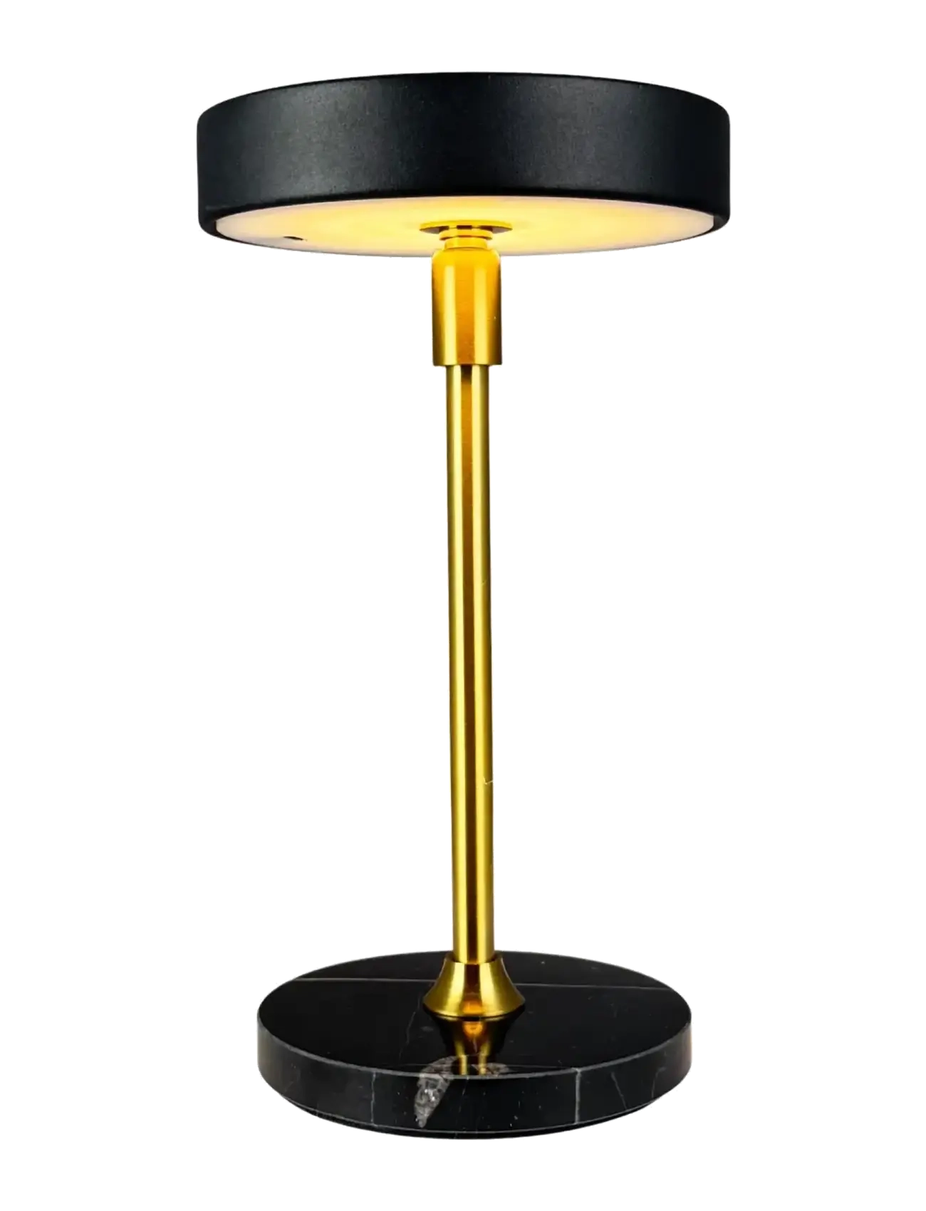 Dyberg Larsen - MOONLIGHT LED mini genopladelig bordlampe sort - bordlamper - black/ marble/ brass - 3